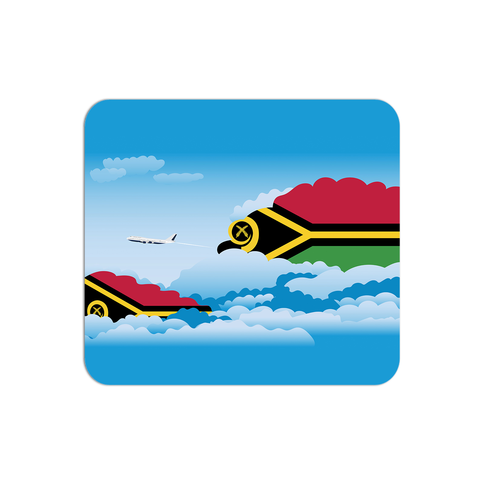 Vanuatu Airplane Airport Flight Day Clouds Mousepad 