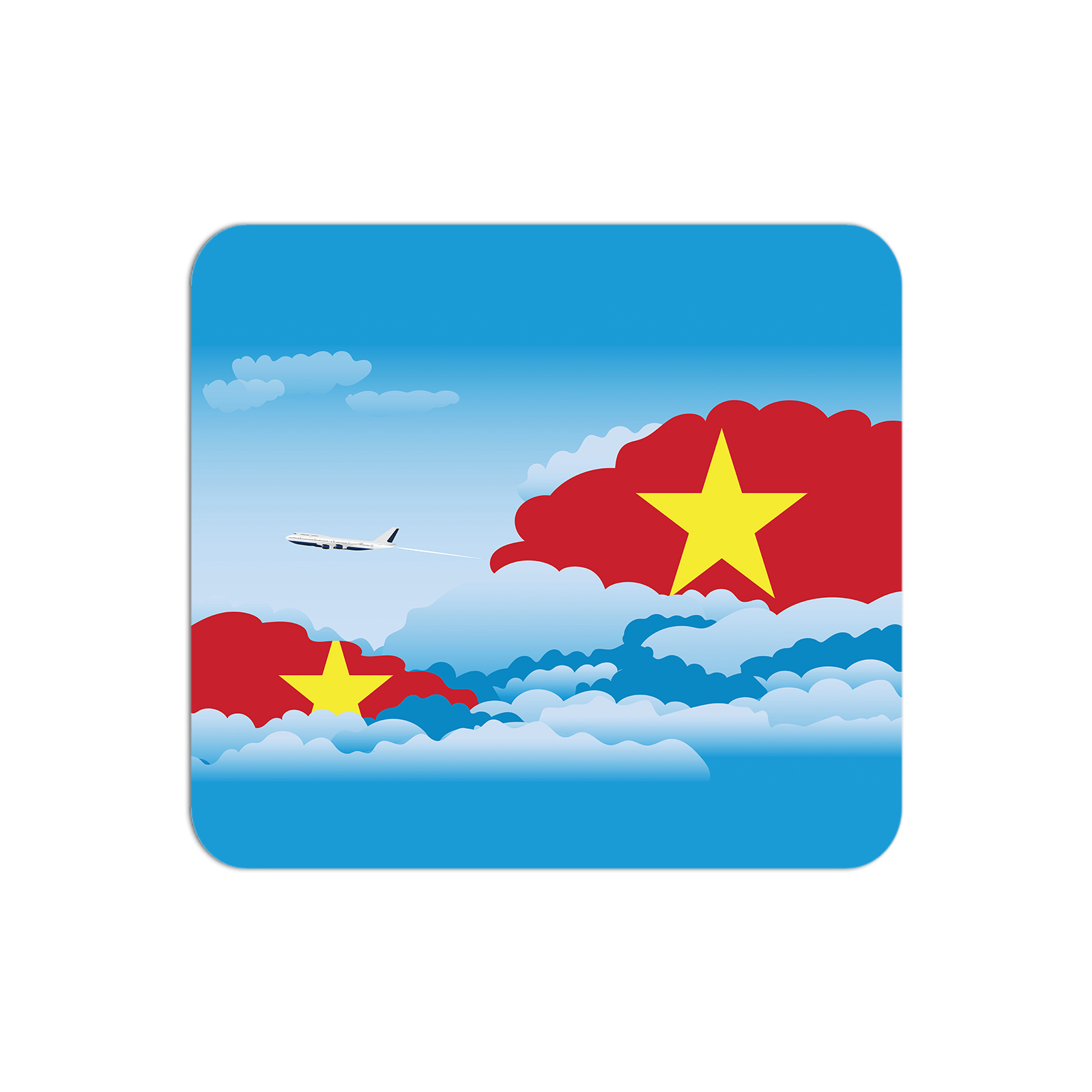 Vietnam Airplane Airport Flight Day Clouds Mousepad 