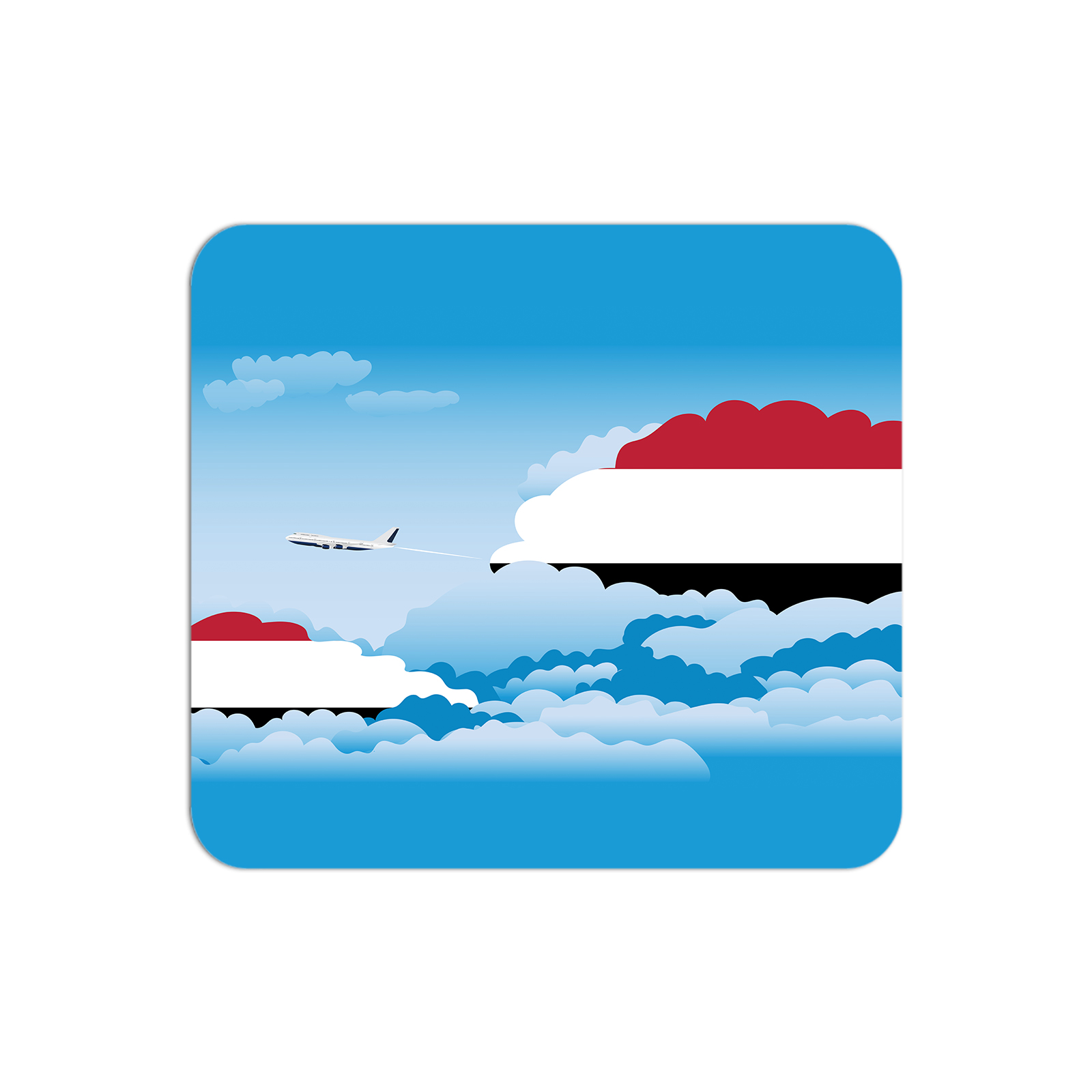 Yemen Airplane Airport Flight Day Clouds Mousepad 