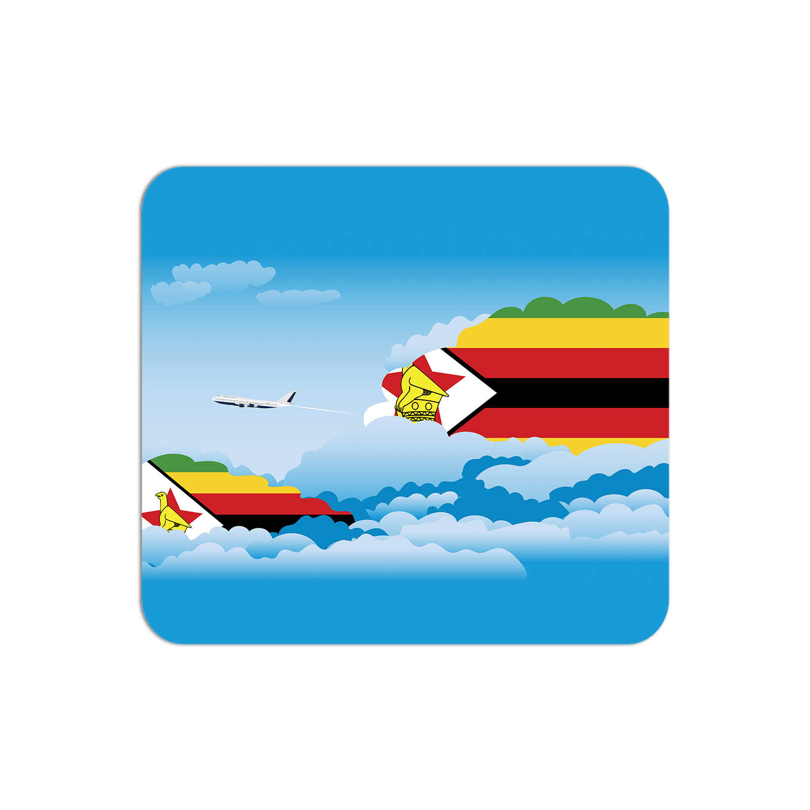Zimbabwe Airplane Airport Flight Day Clouds Mousepad 