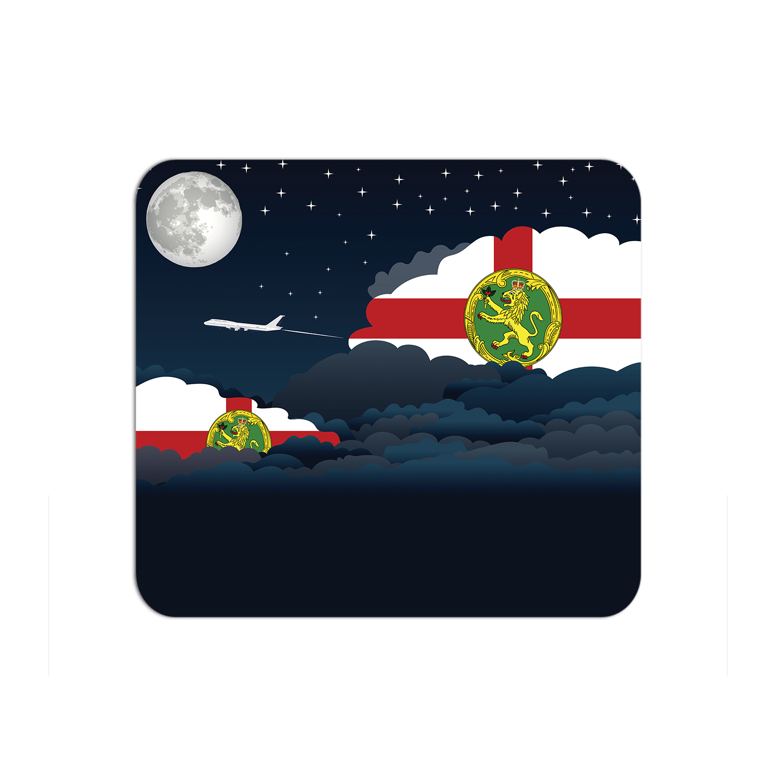 Alderney Airplane Airport Flight Night Clouds Mousepad 