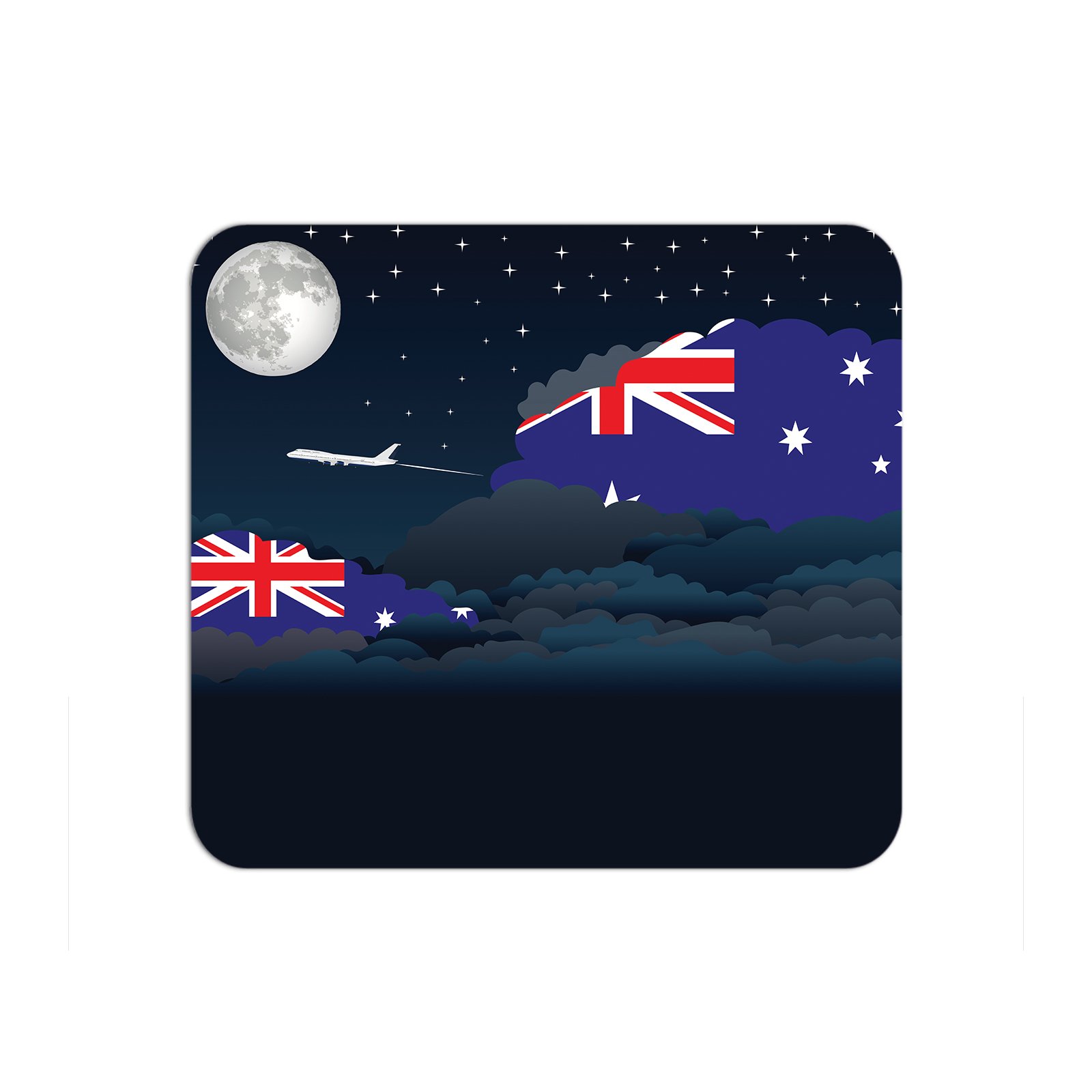Australia Airplane Airport Flight Night Clouds Mousepad 
