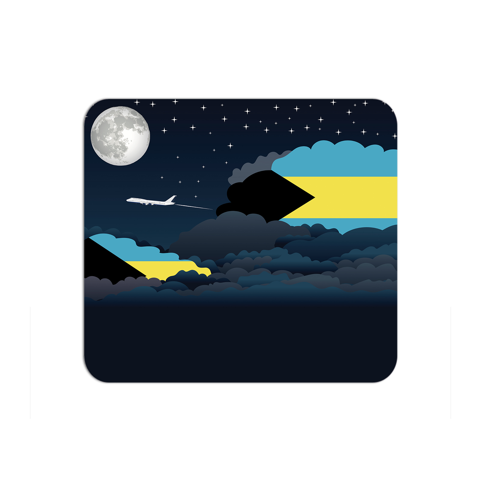 Bahamas Airplane Airport Flight Night Clouds Mousepad 