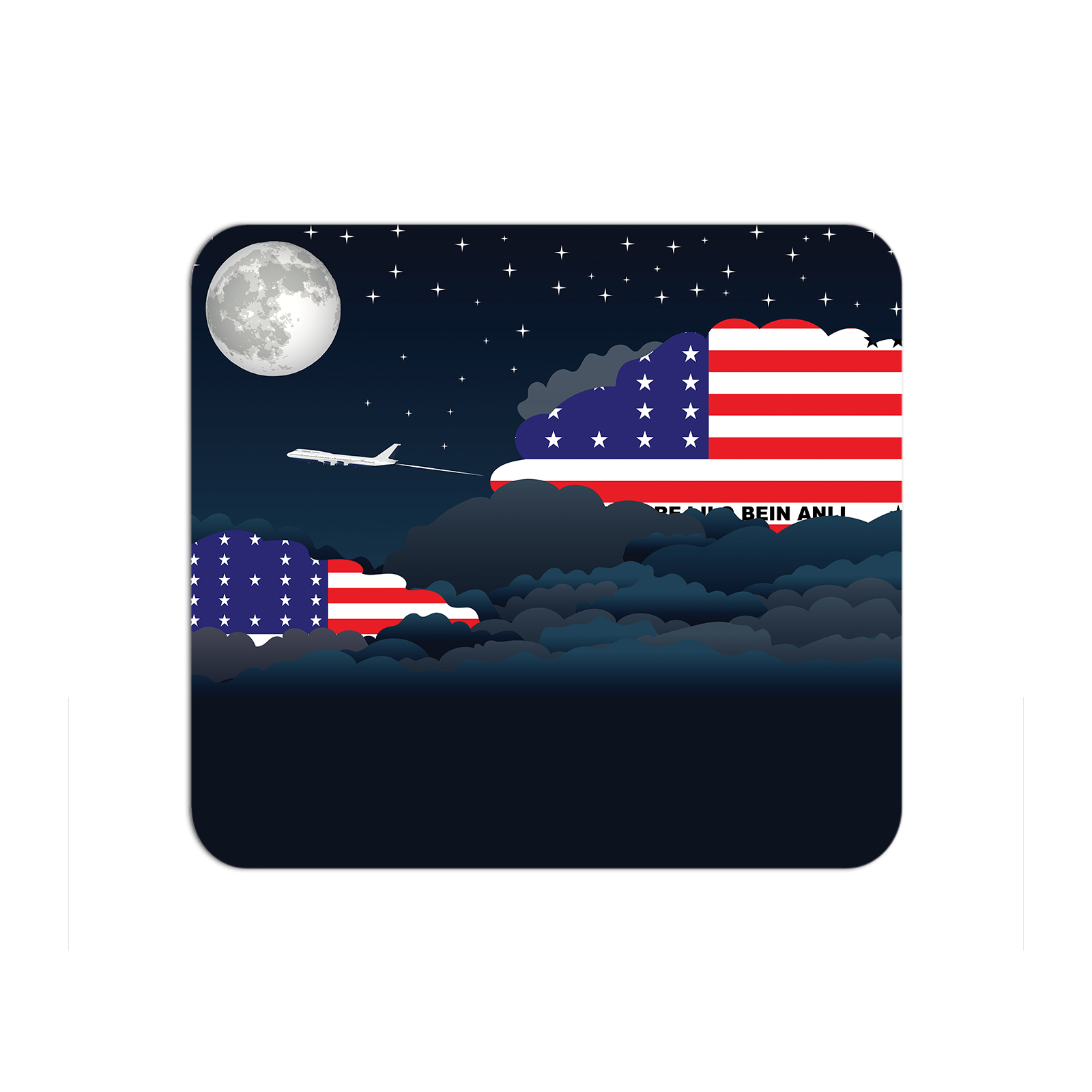 Bikini Atoll Airplane Airport Flight Night Clouds Mousepad 