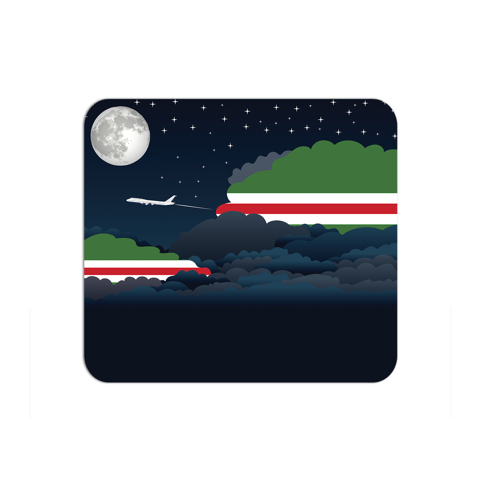 Chechen Republic of Ichkeria Airplane Airport Flight Night Clouds Mousepad 