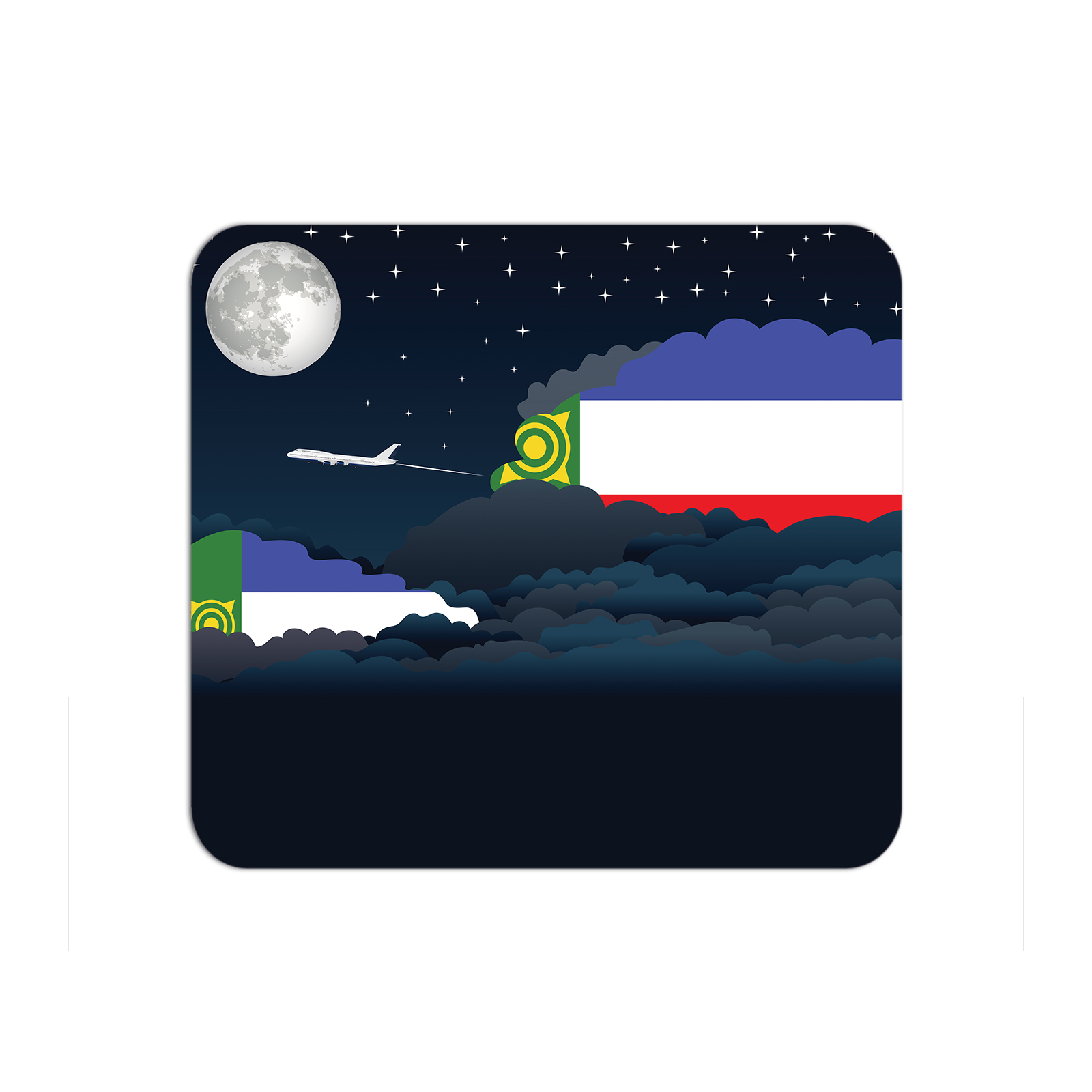 Khakassia Airplane Airport Flight Night Clouds Mousepad 