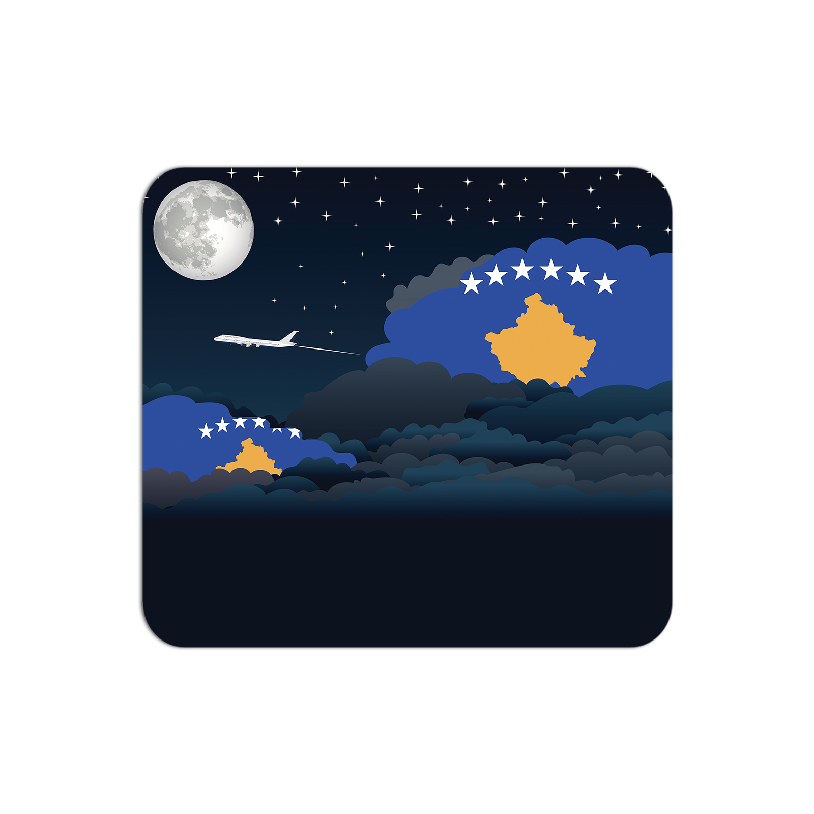 Kosovo Airplane Airport Flight Night Clouds Mousepad 