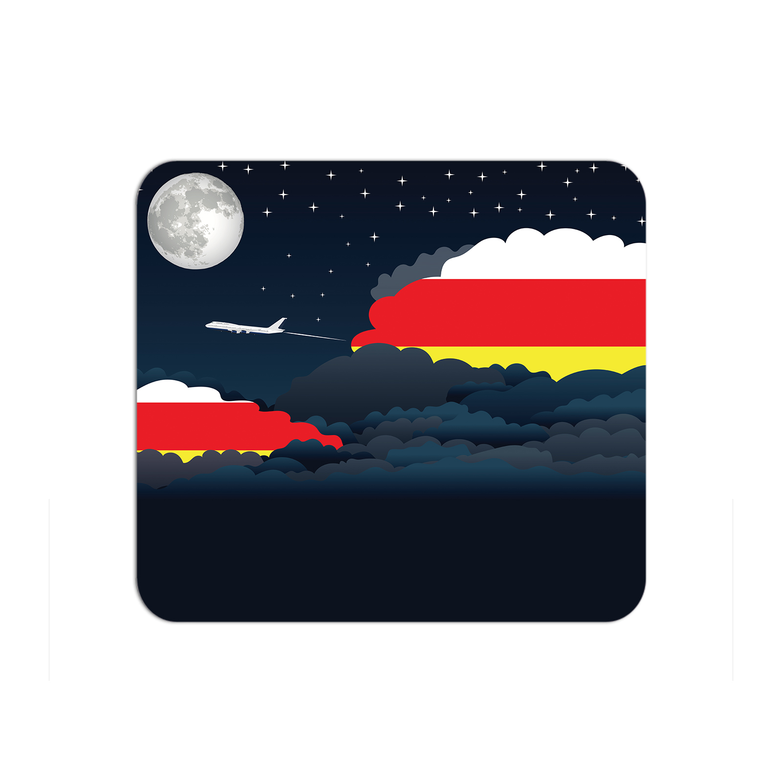 North Ossetia Airplane Airport Flight Night Clouds Mousepad 