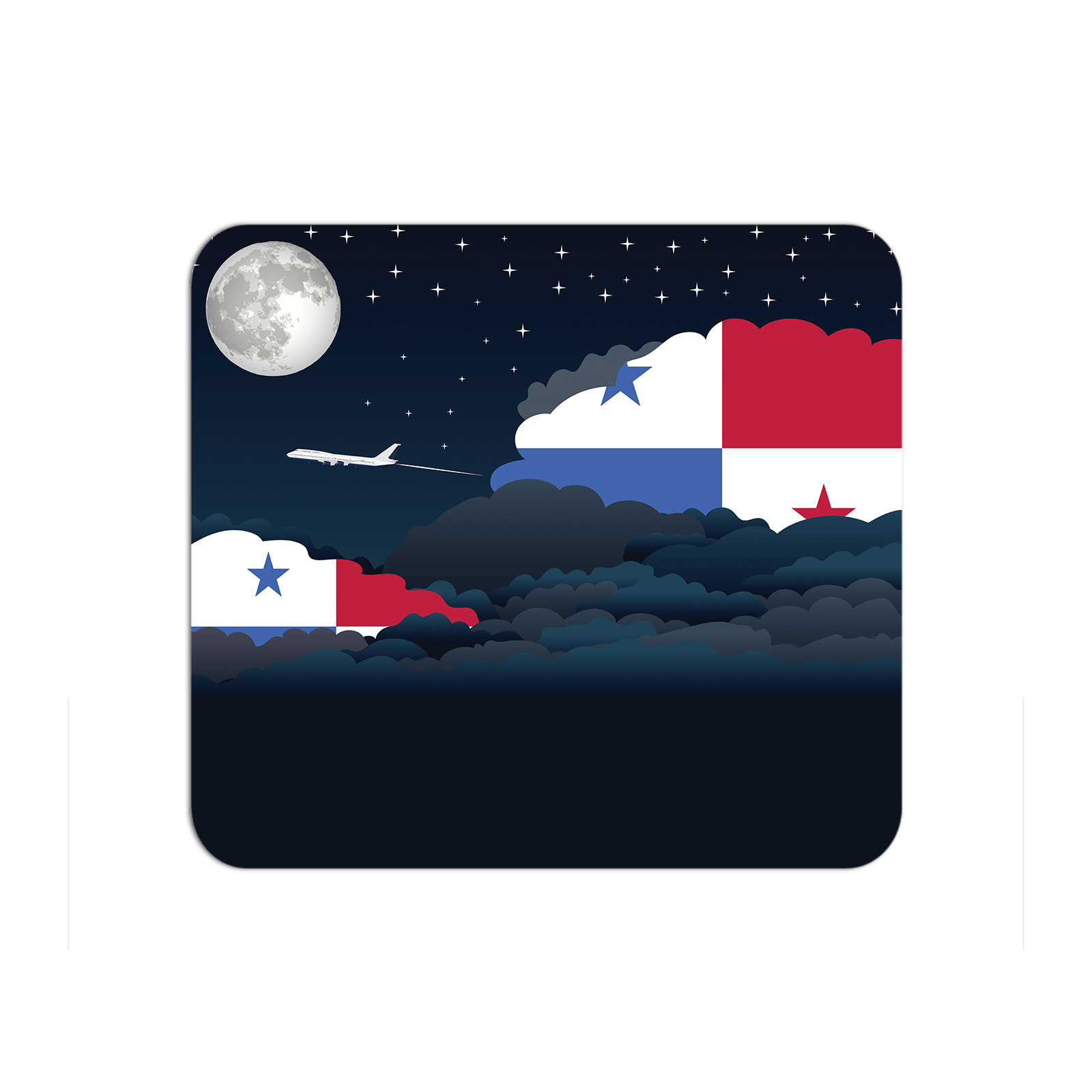 Panama Airplane Airport Flight Night Clouds Mousepad 