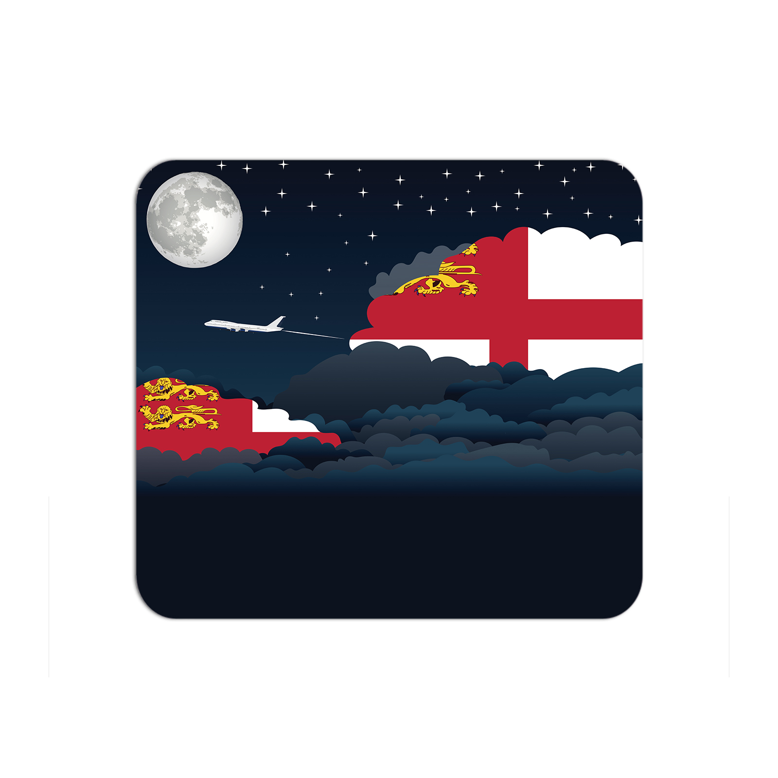 Sark Airplane Airport Flight Night Clouds Mousepad 