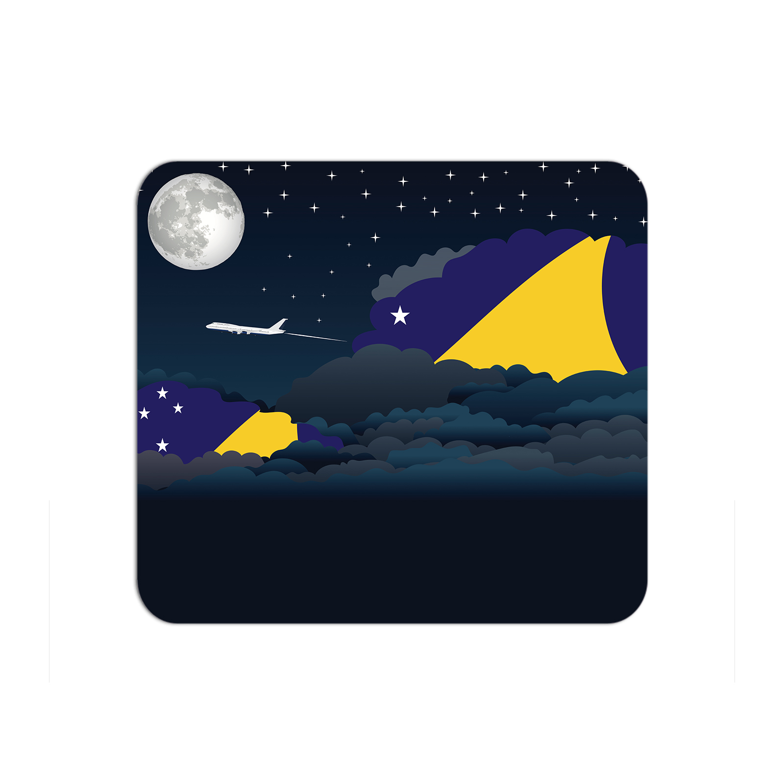 Tokelau Airplane Airport Flight Night Clouds Mousepad 