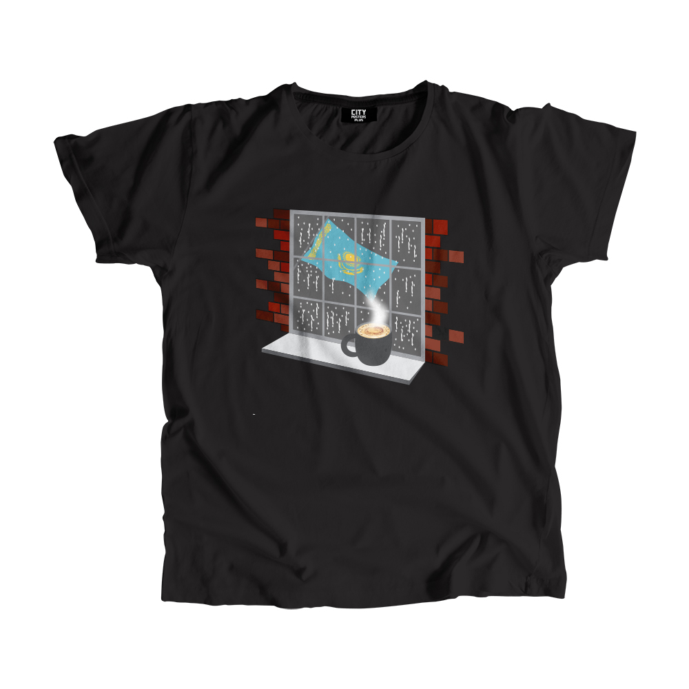 Kazakhstan Coffee Rain Men Unisex T-Shirt