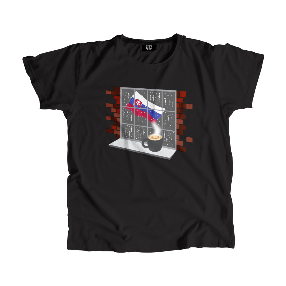 Slovakia Coffee Rain Men Unisex T-Shirt