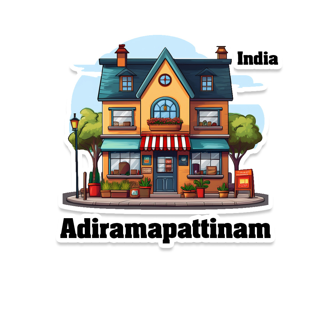 Adiramapattinam Sticker | Home Town Souvenirs