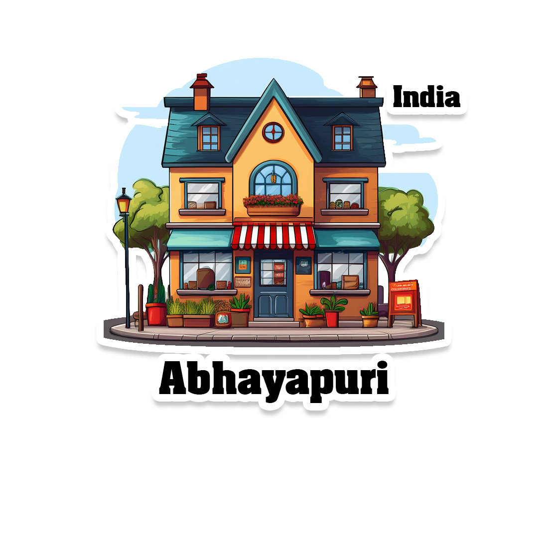 Abhayapuri Sticker | Home Town Souvenirs