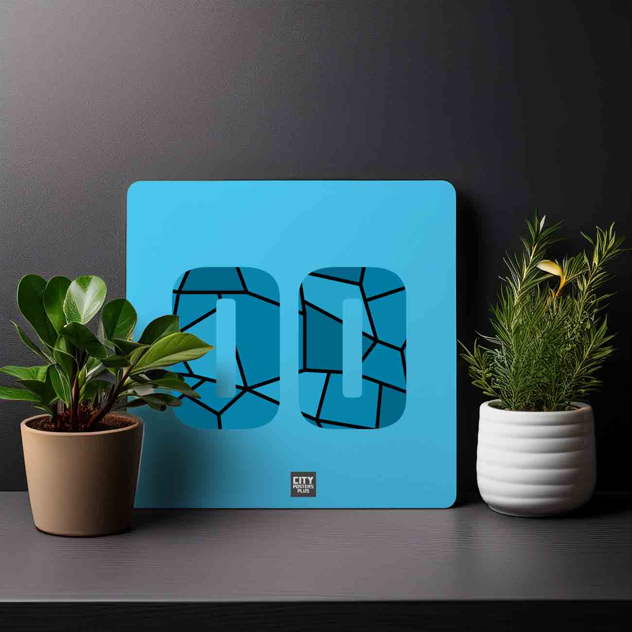 00 Number Mousepad (Sky Blue)