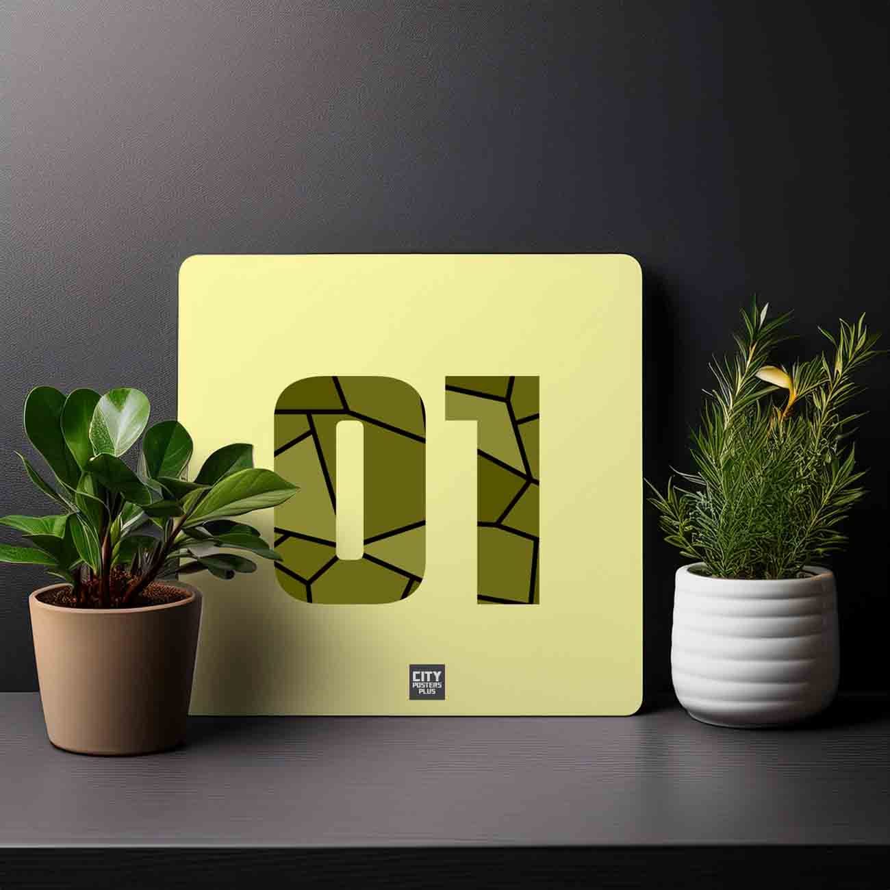 01 Number Mousepad (Butter Yellow)