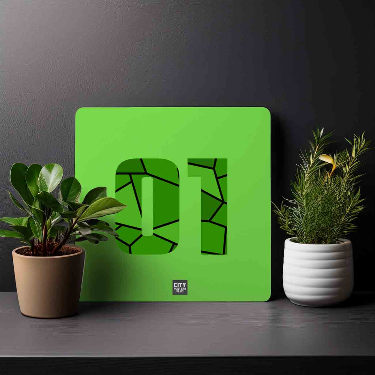 01 Number Mousepad (Liril Green)