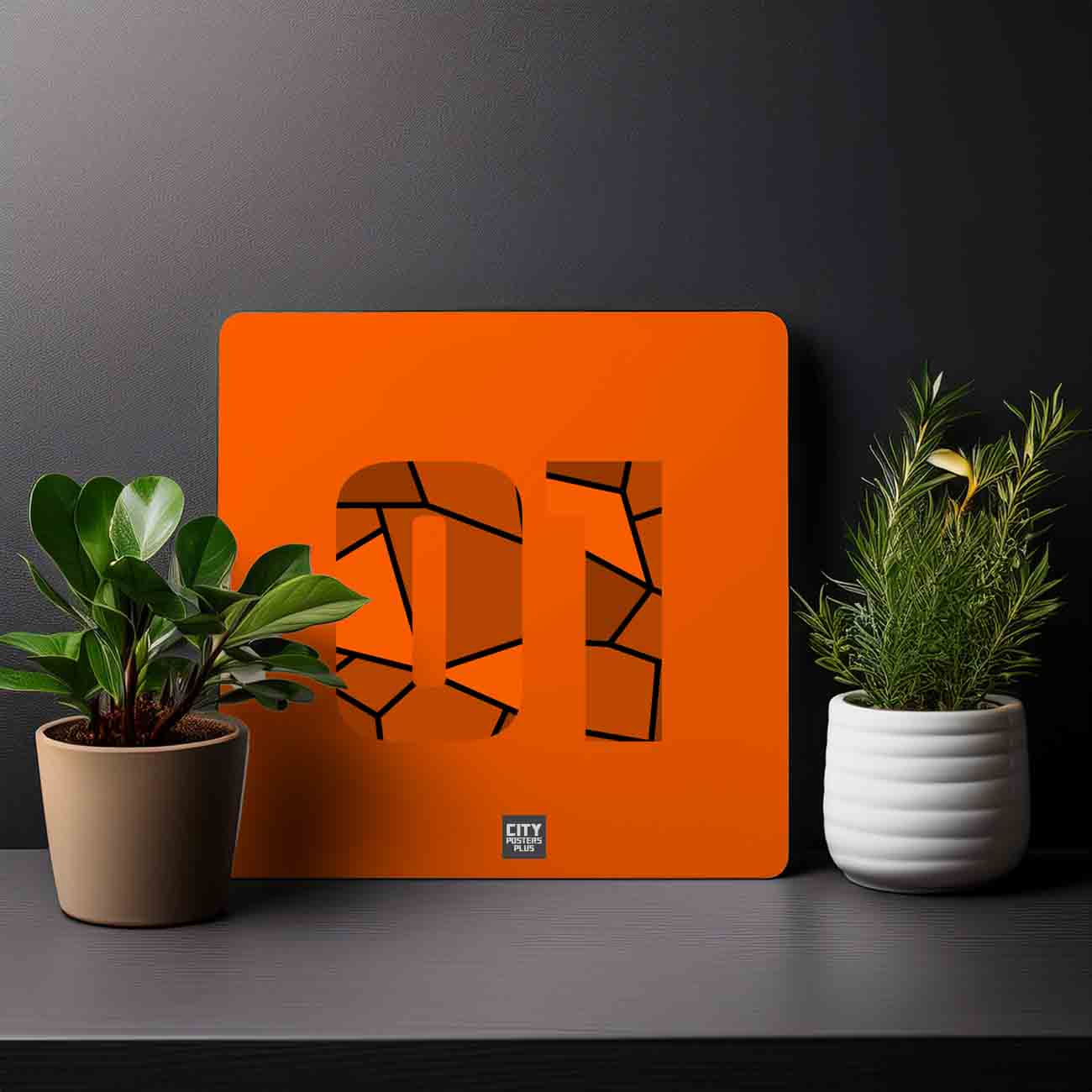 01 Number Mousepad (Orange)