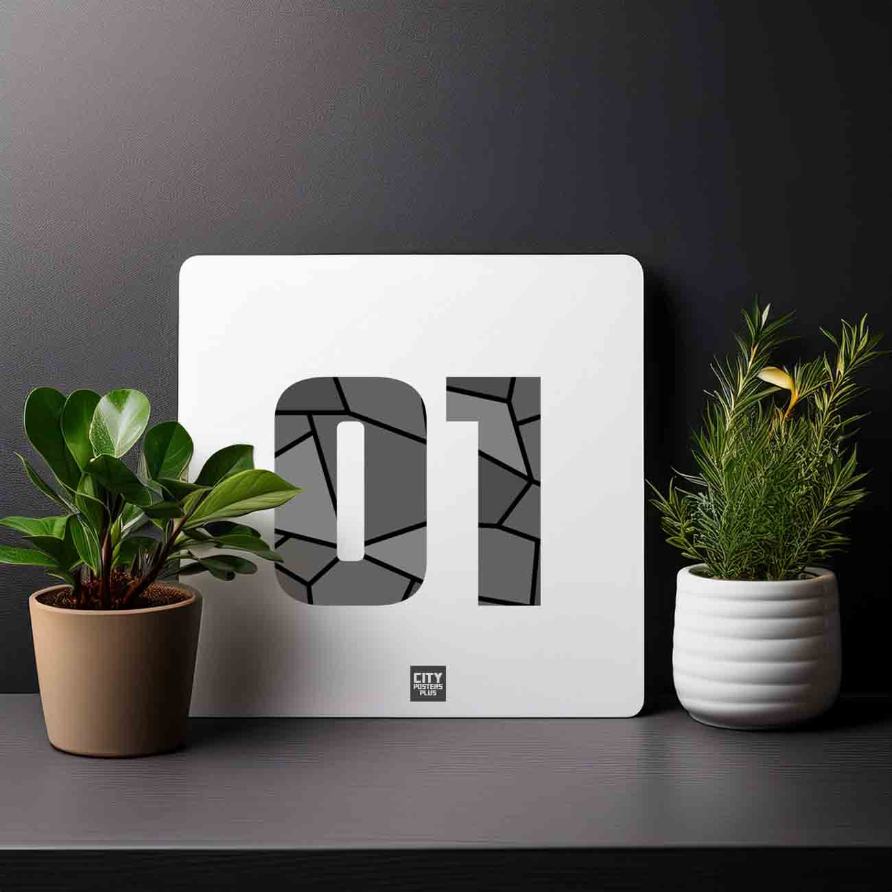 01 Number Mousepad (White)