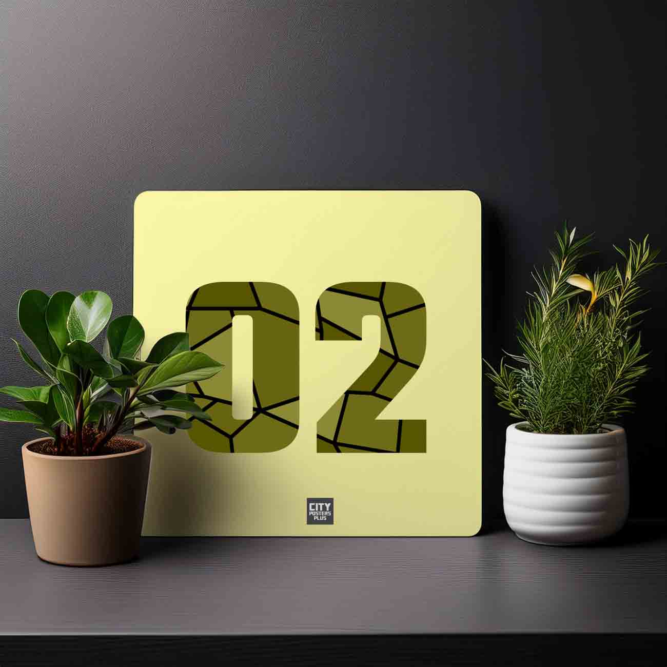 02 Number Mousepad (Butter Yellow)
