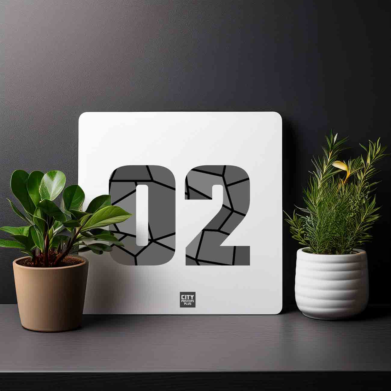 02 Number Mousepad (White)