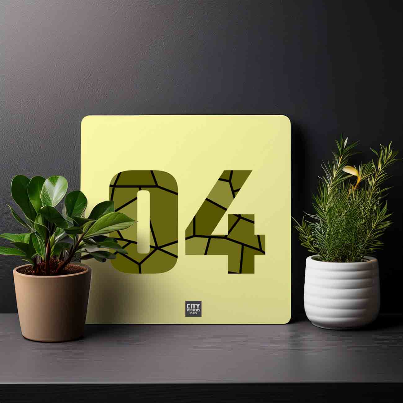 04 Number Mousepad (Butter Yellow)