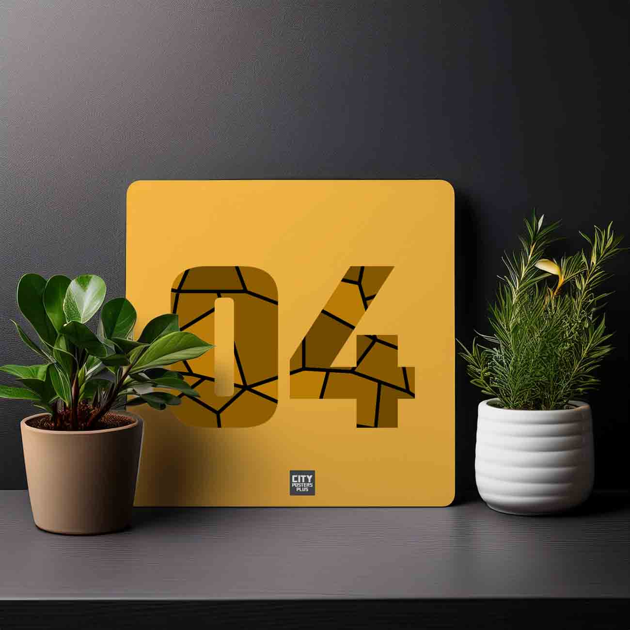 04 Number Mousepad (Golden Yellow)