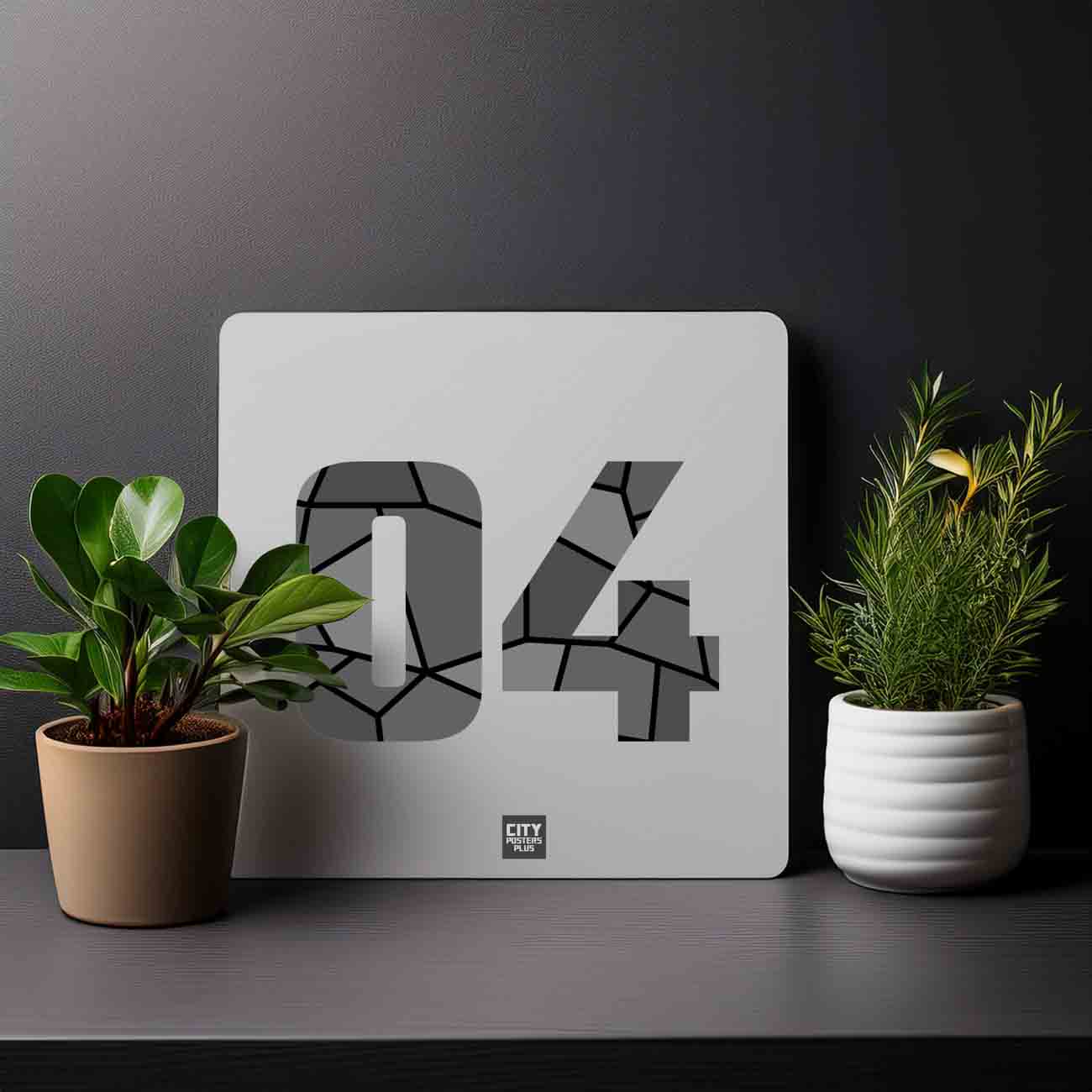 04 Number Mousepad (Melange Grey)