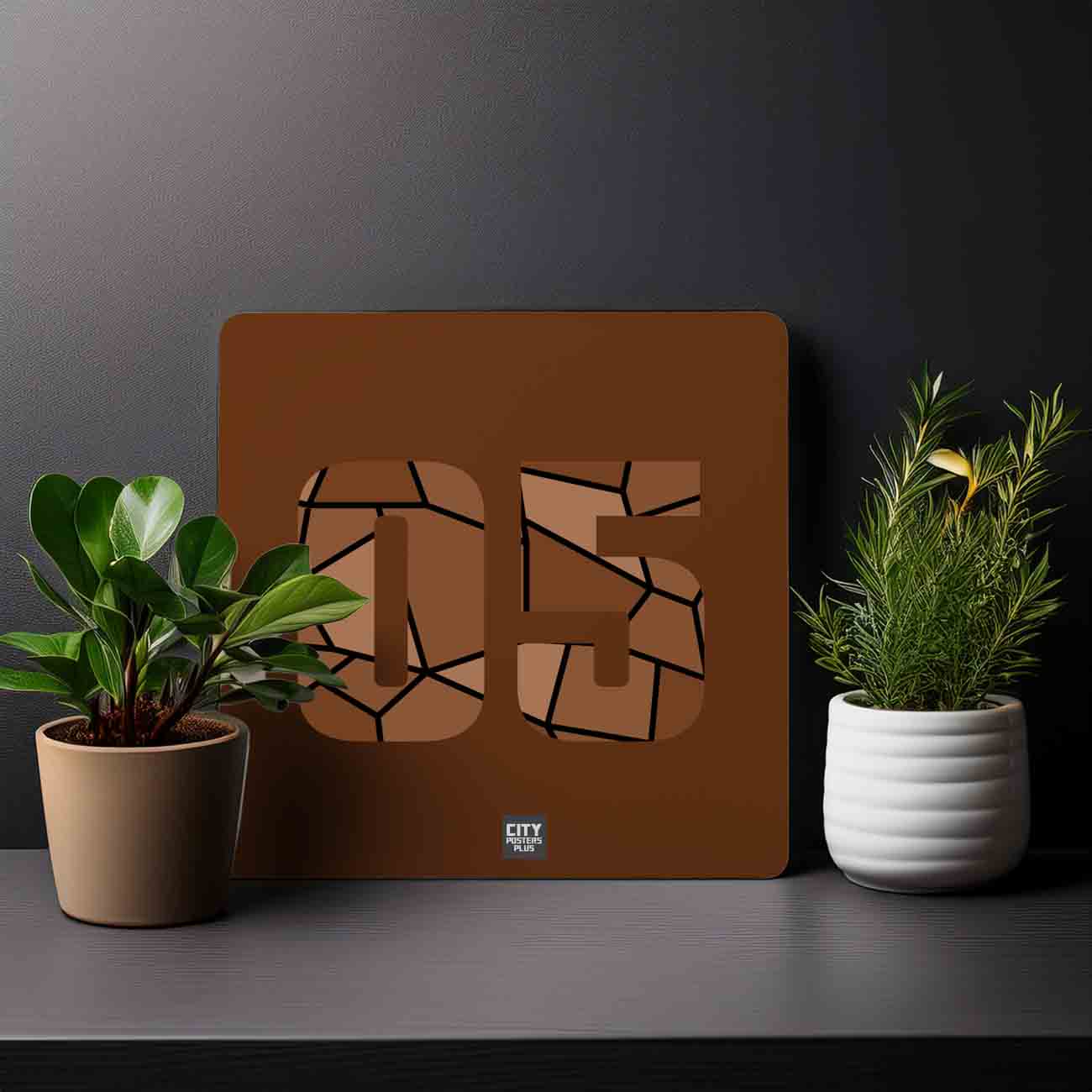 05 Number Mousepad (Brown)