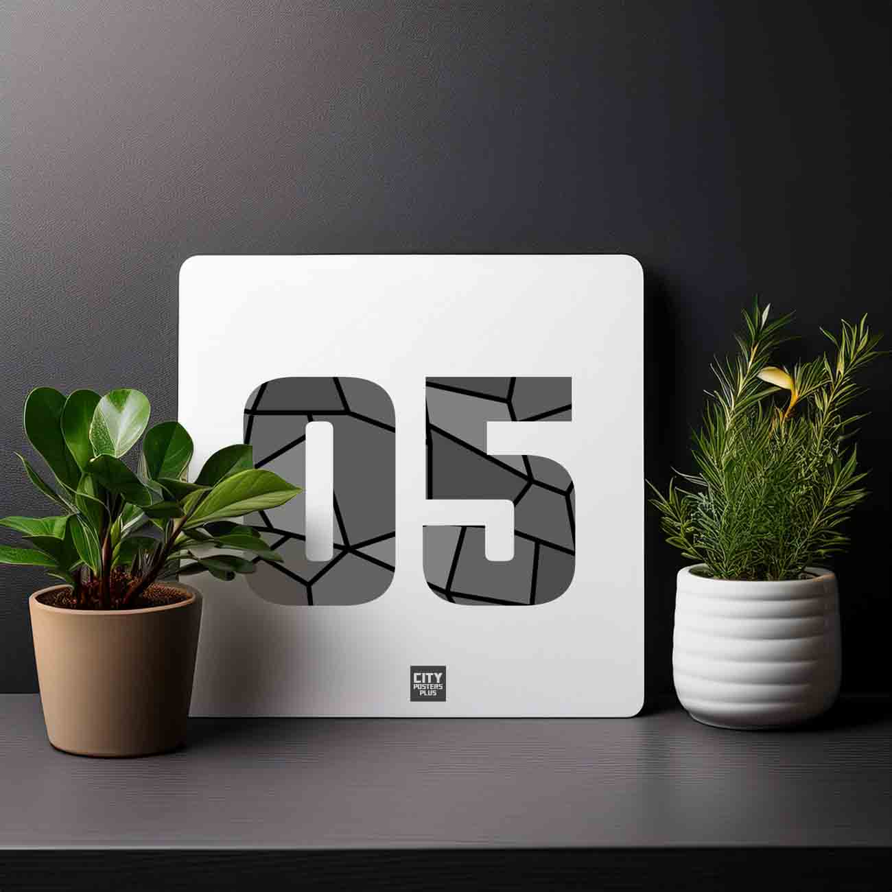 05 Number Mousepad (White)