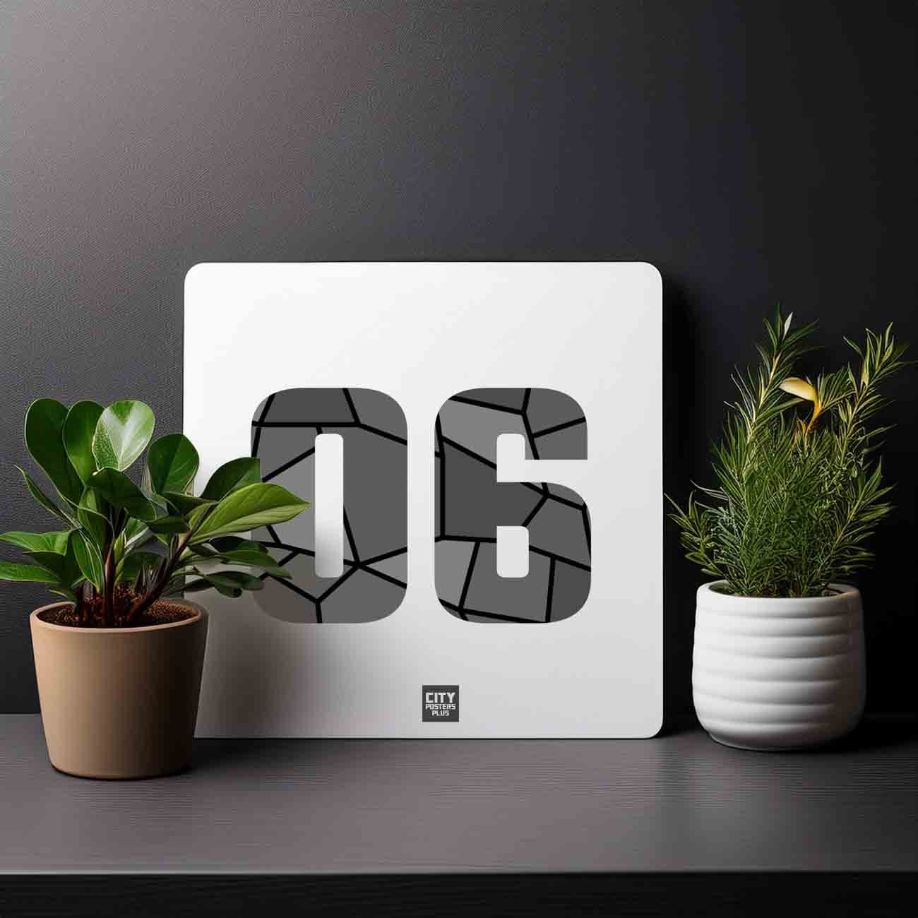 06 Number Mousepad (White)