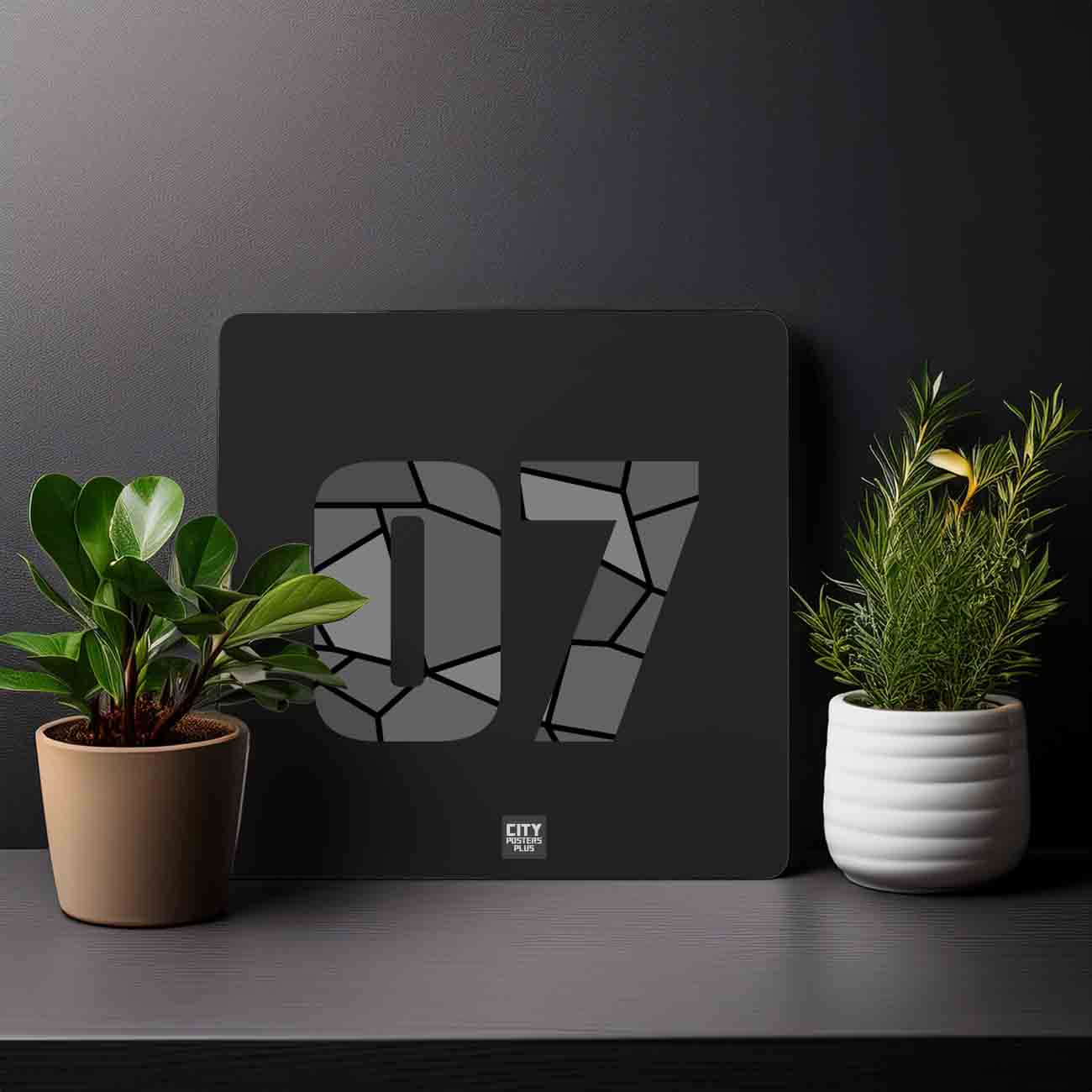07 Number Mousepad (Black)
