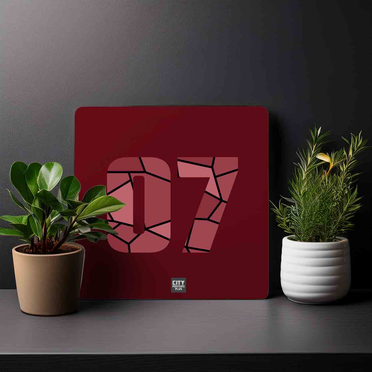 07 Number Mousepad (Maroon)