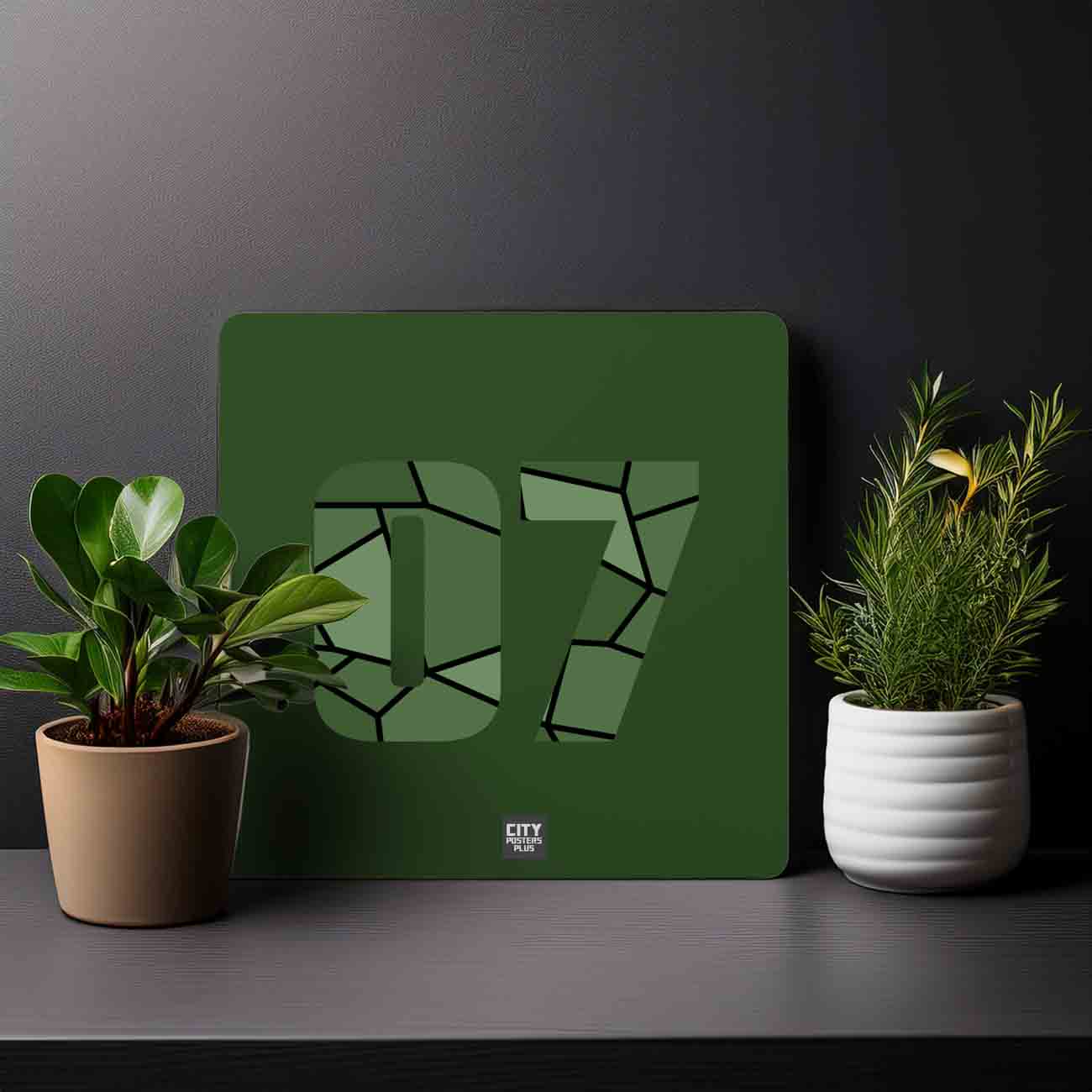 07 Number Mousepad (Olive Green)