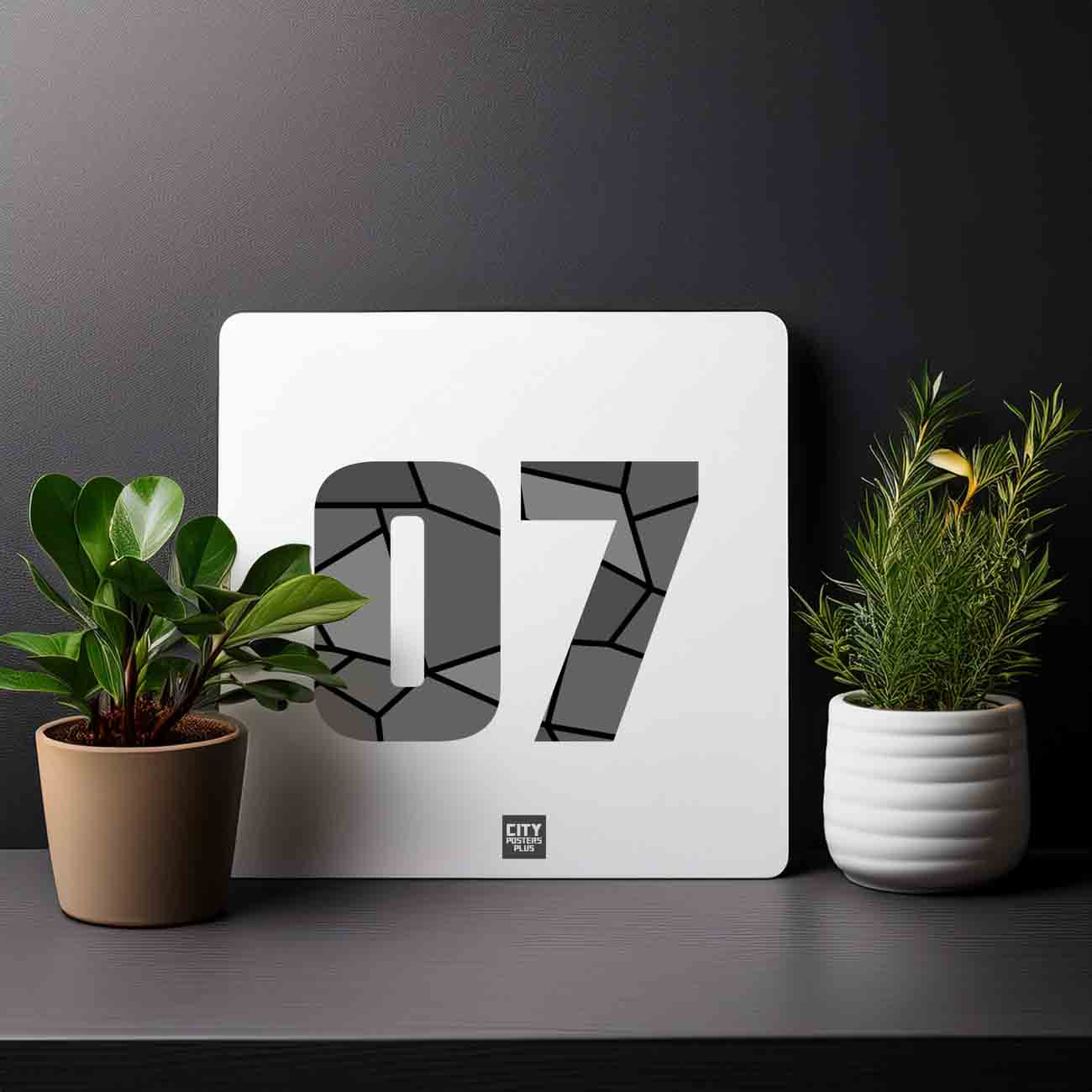 07 Number Mousepad (White)