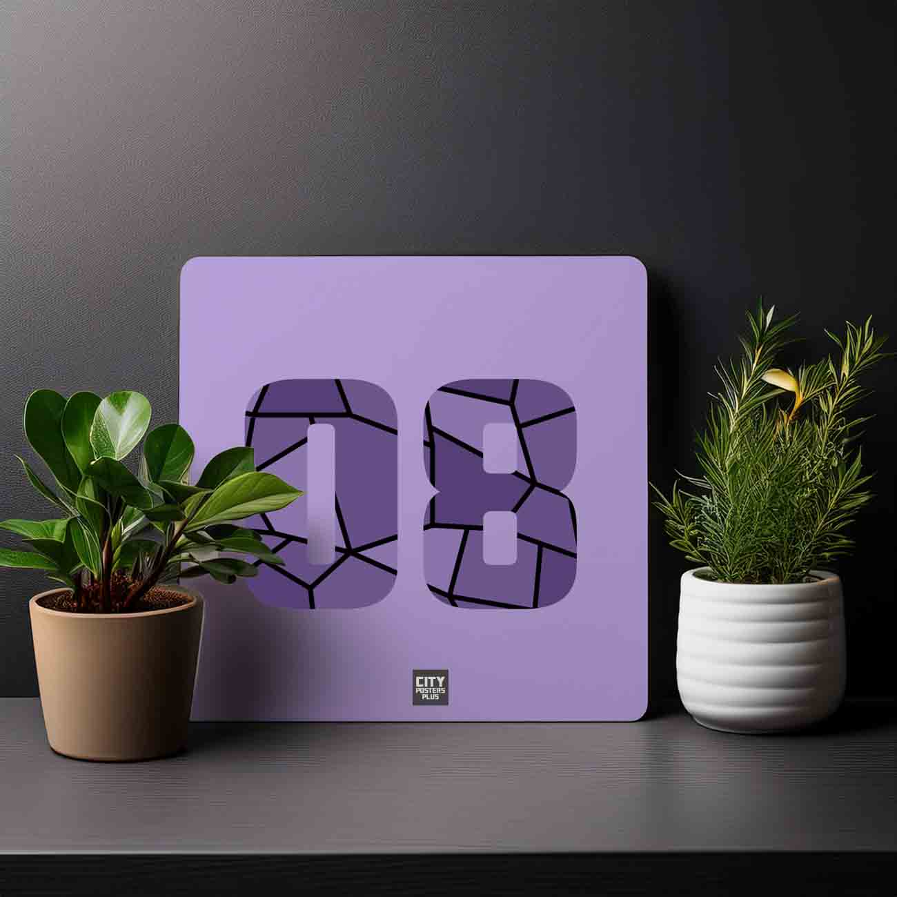 08 Number Mousepad (Iris Lavender)