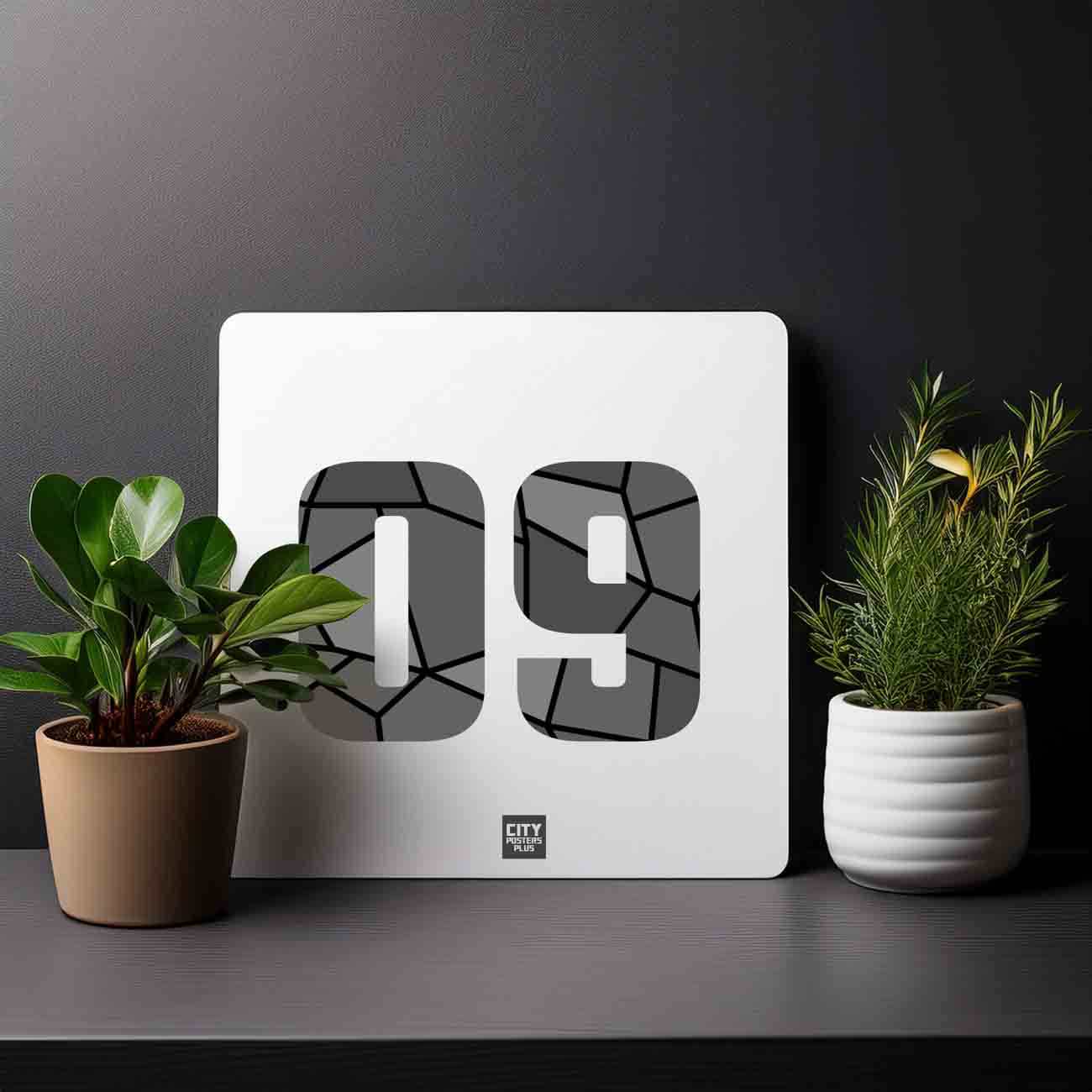 09 Number Mousepad (White)