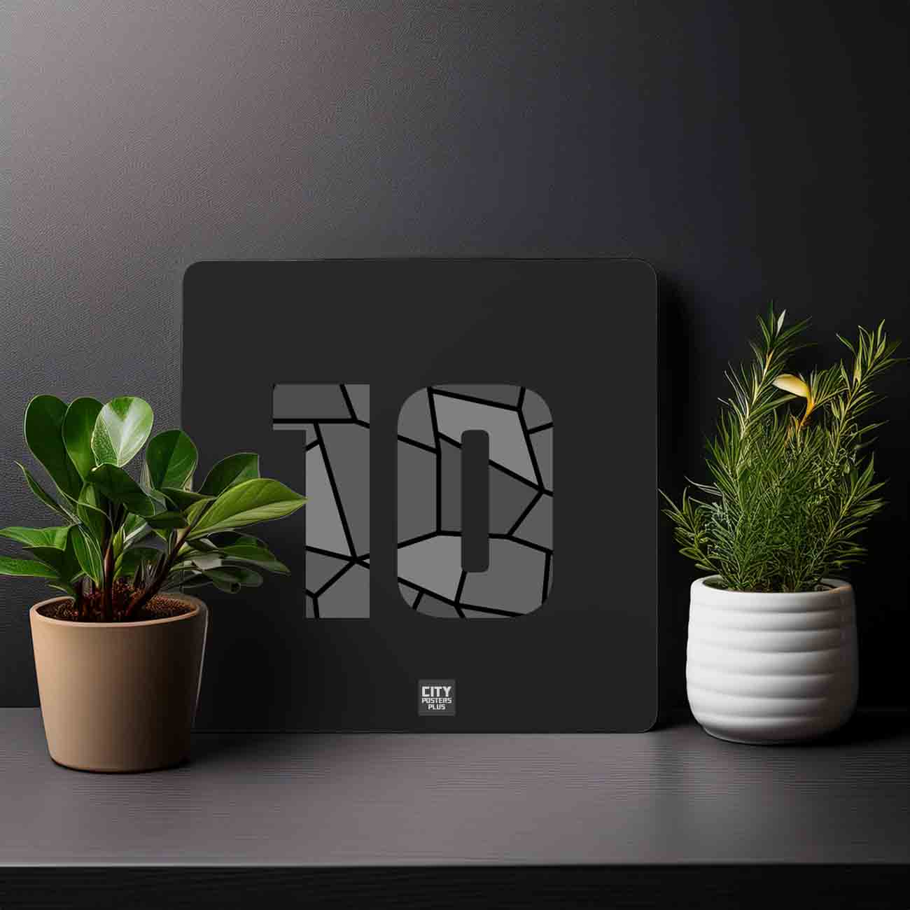10 Number Mousepad (Black)