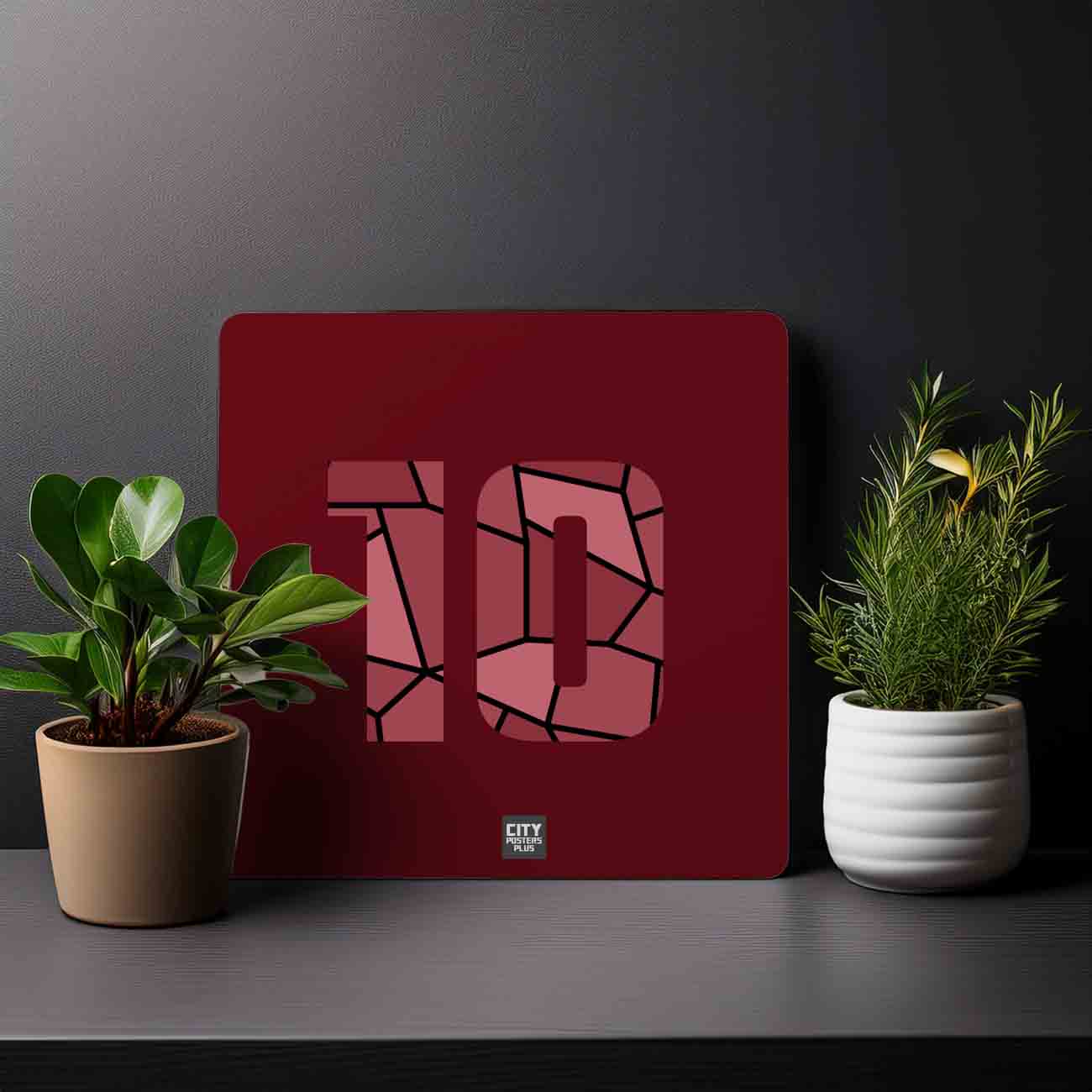 10 Number Mousepad (Maroon)