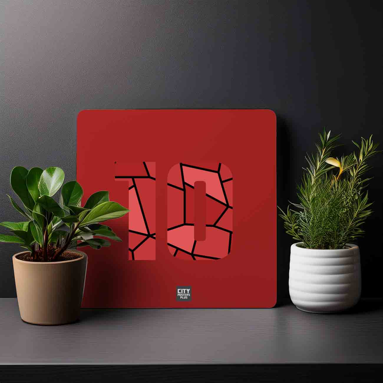 10 Number Mousepad (Red)