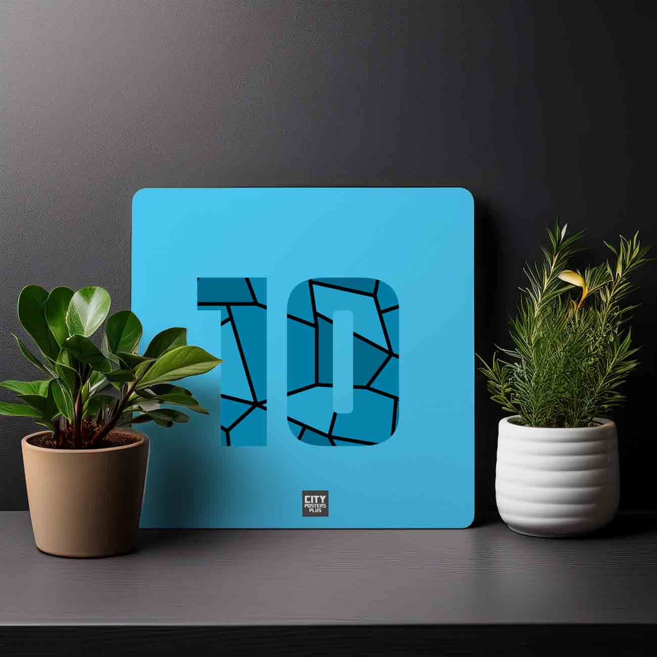10 Number Mousepad (Sky Blue)
