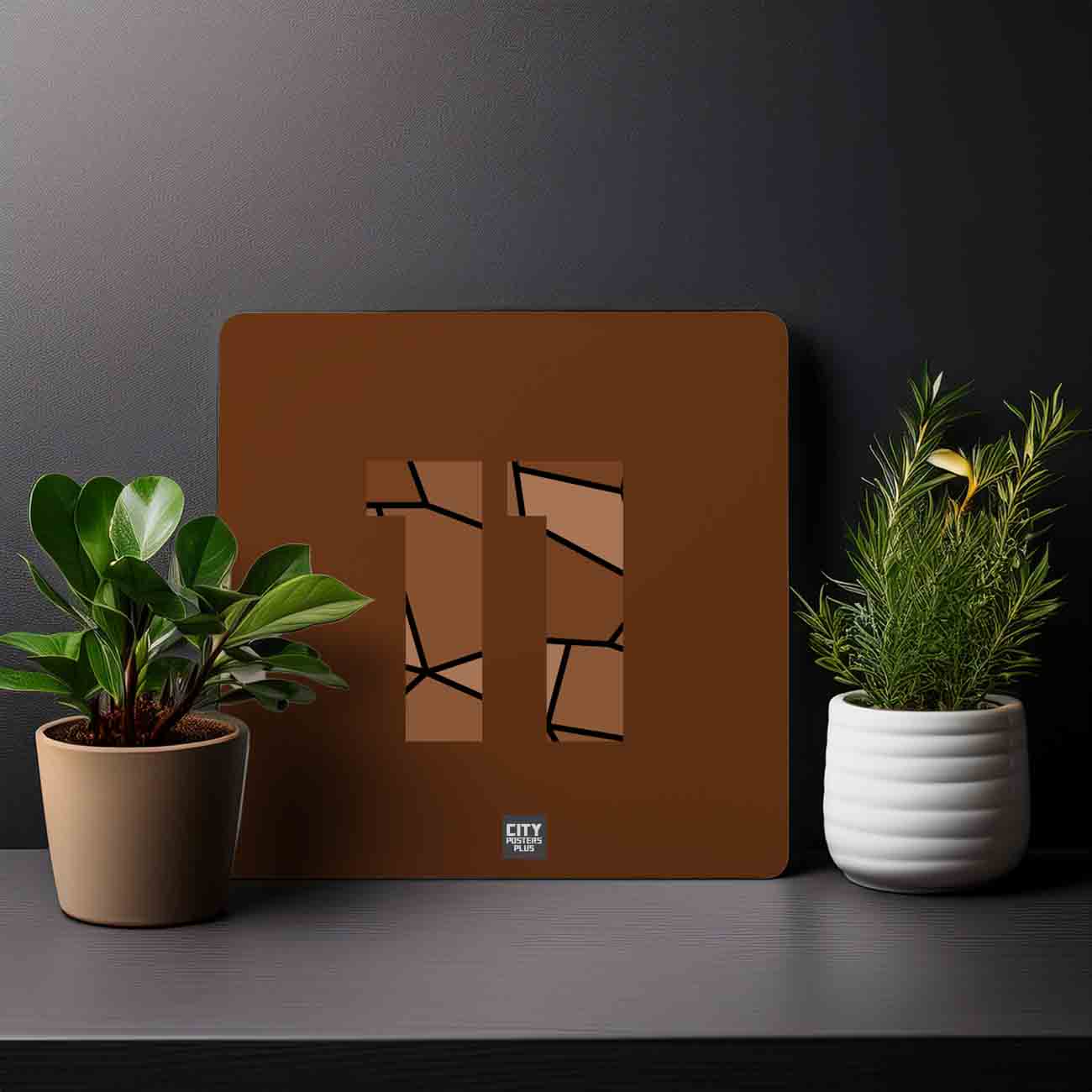 11 Number Mousepad (Brown)
