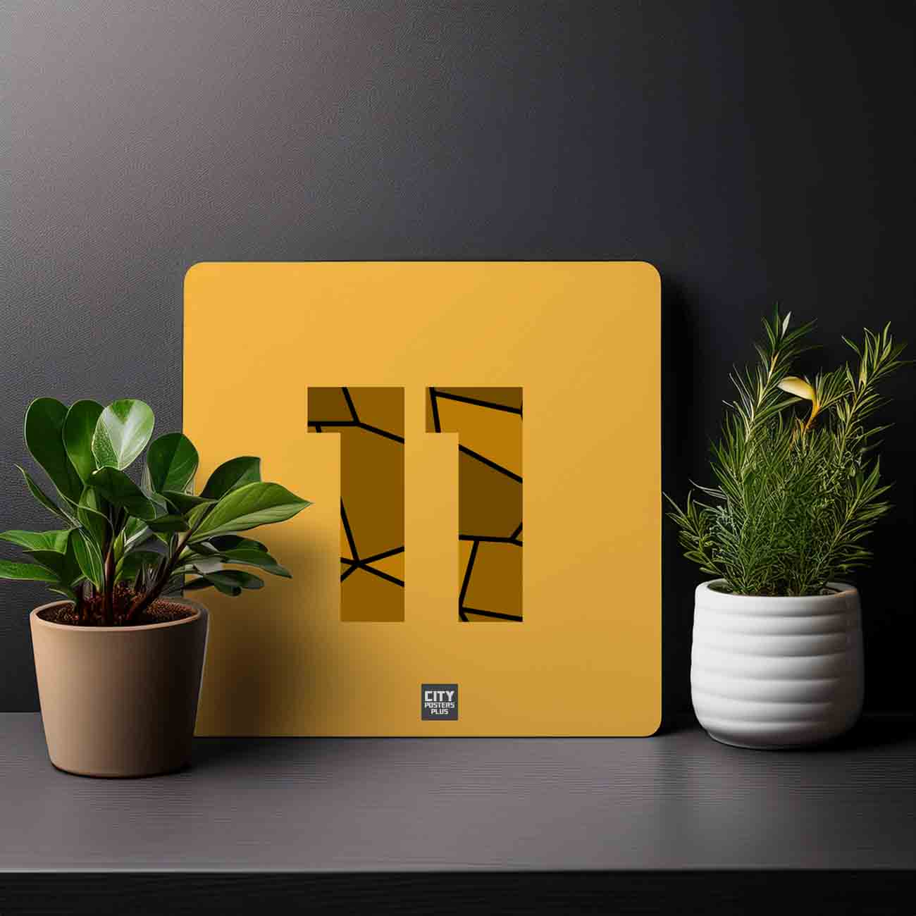 11 Number Mousepad (Golden Yellow)