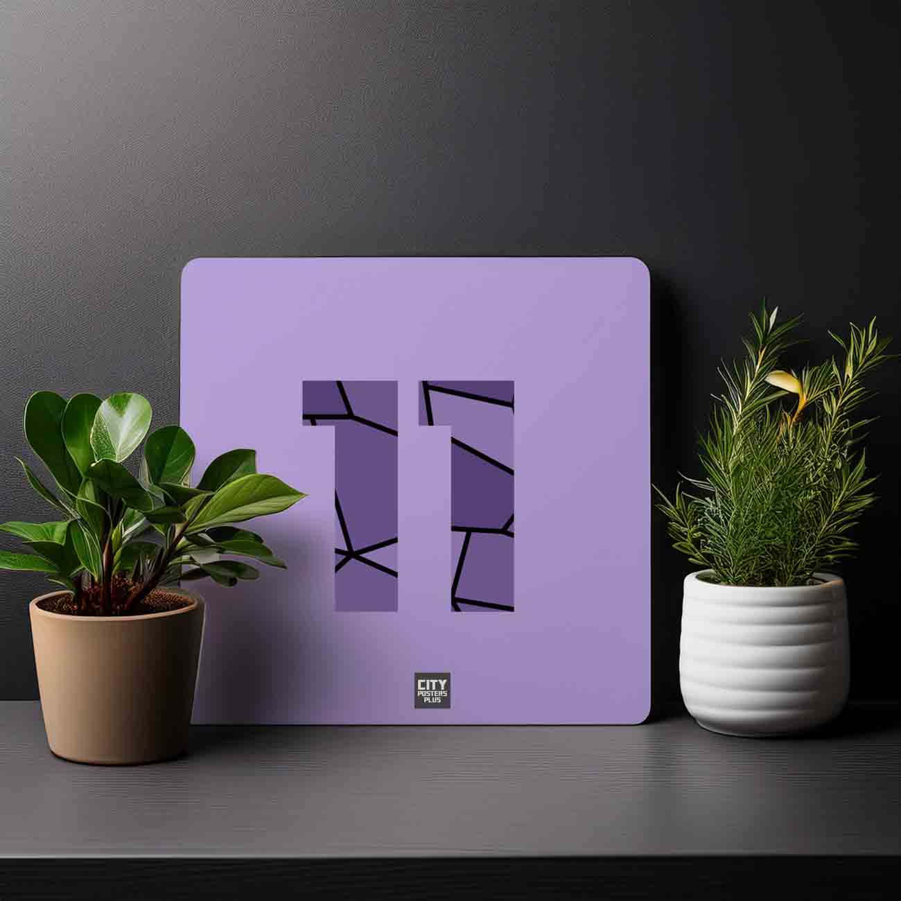 11 Number Mousepad (Iris Lavender)