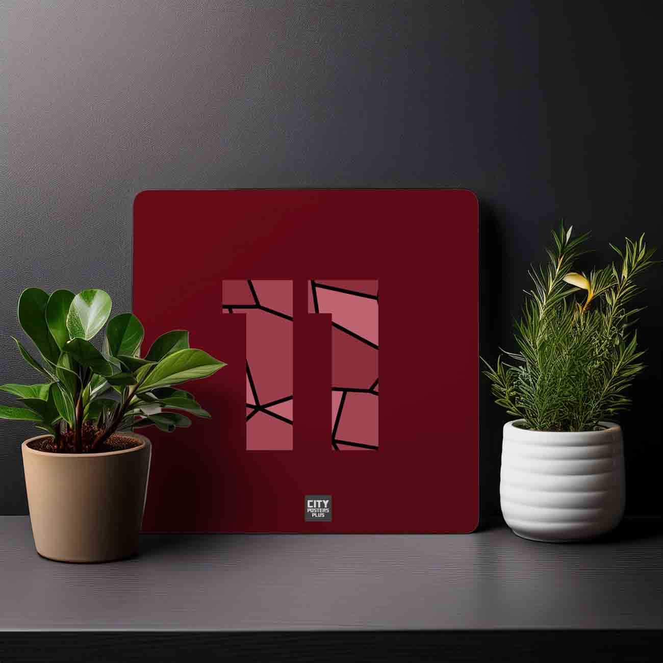 11 Number Mousepad (Maroon)