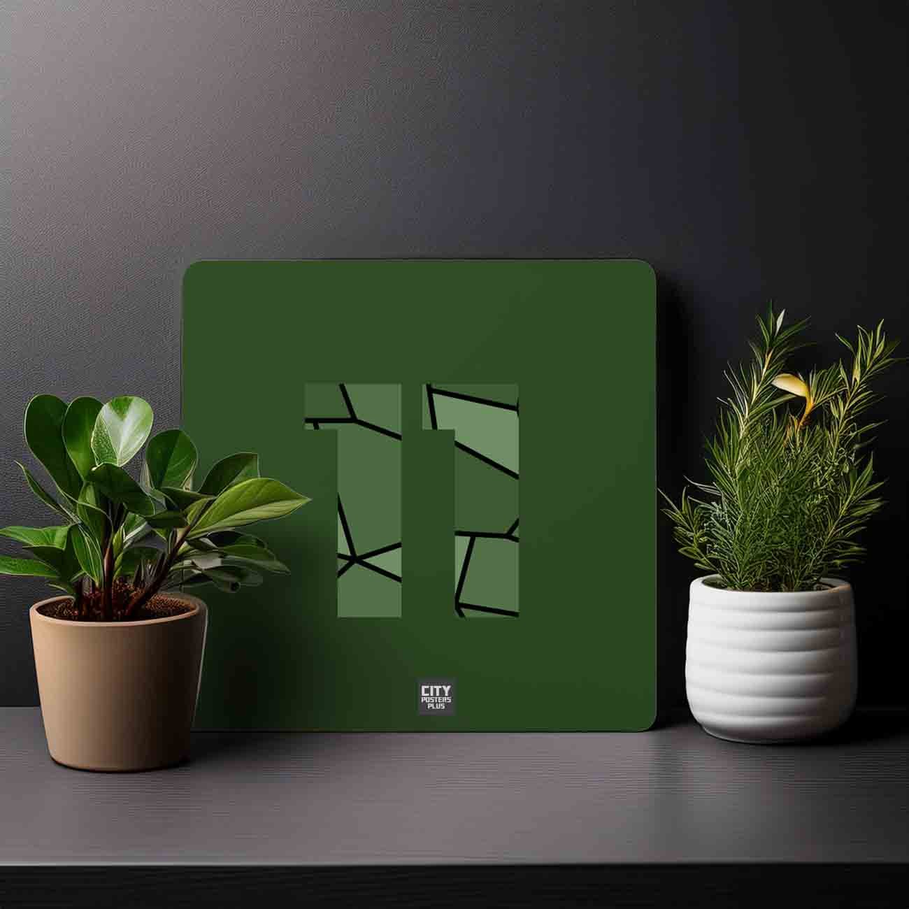 11 Number Mousepad (Olive Green)