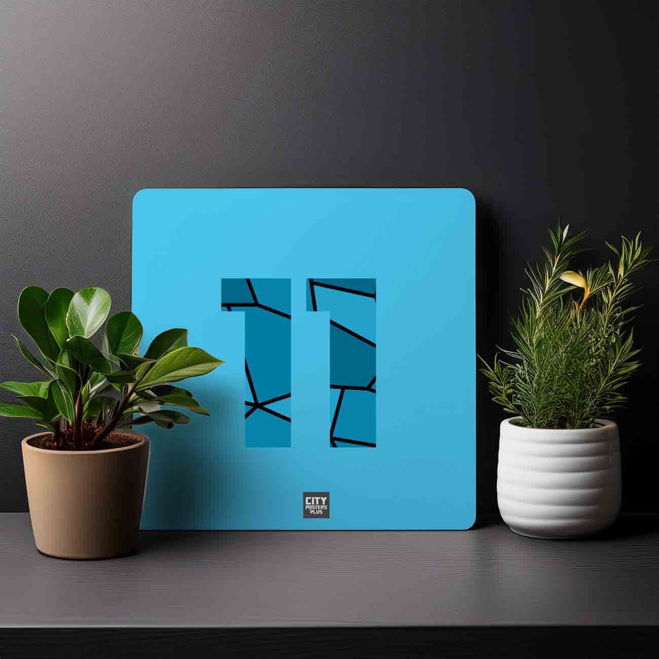 11 Number Mousepad (Sky Blue)