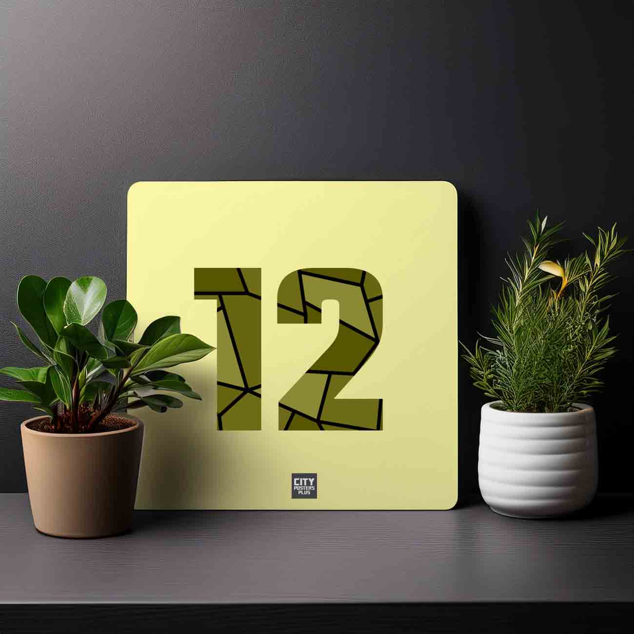 12 Number Mousepad (Butter Yellow)