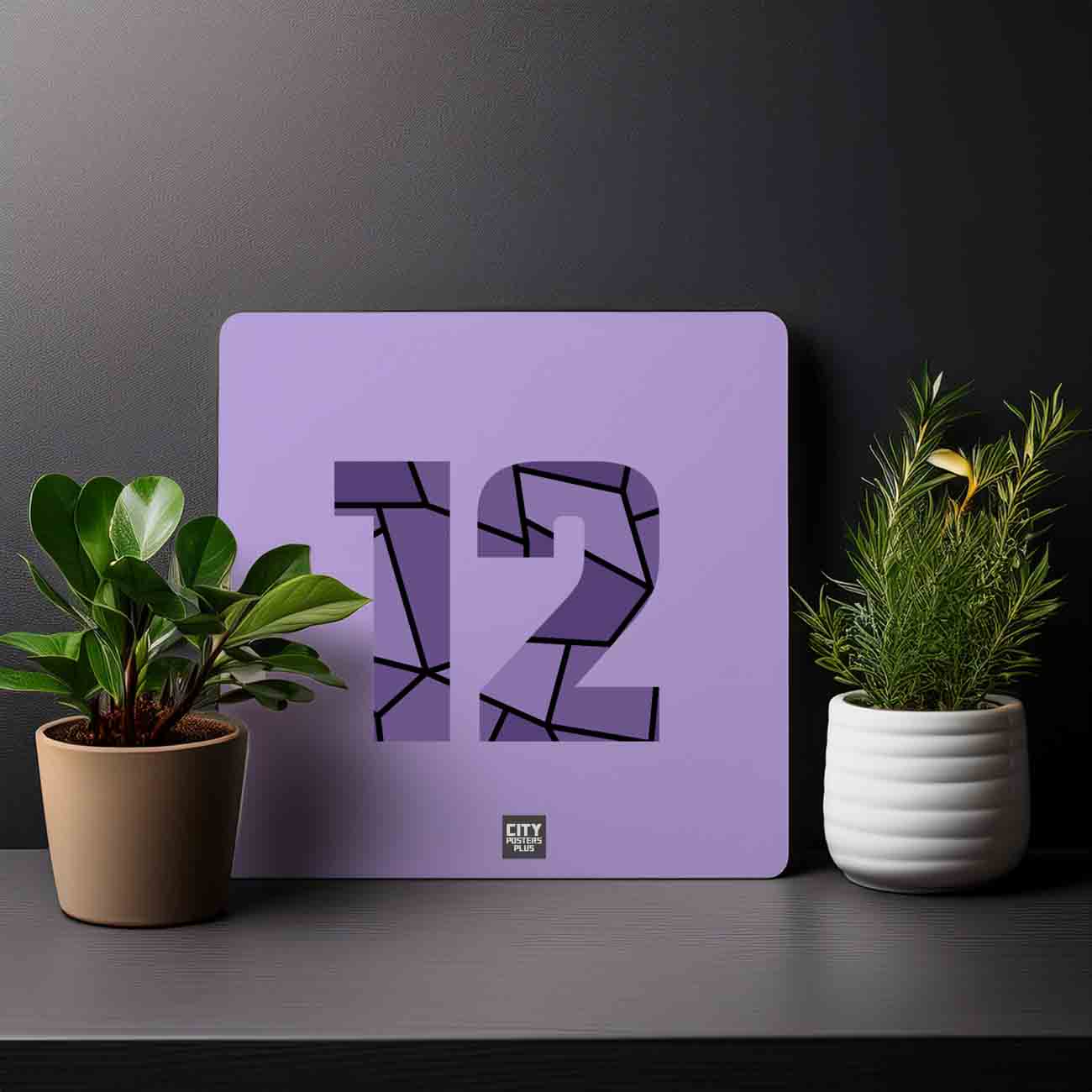 12 Number Mousepad (Iris Lavender)